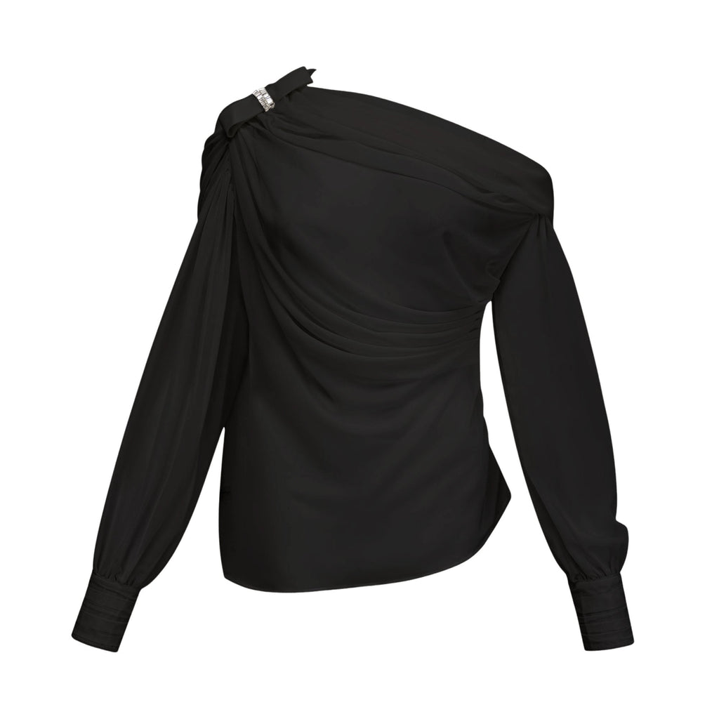 Andrea Asimetrik Tül Bluz ve Etek Takım