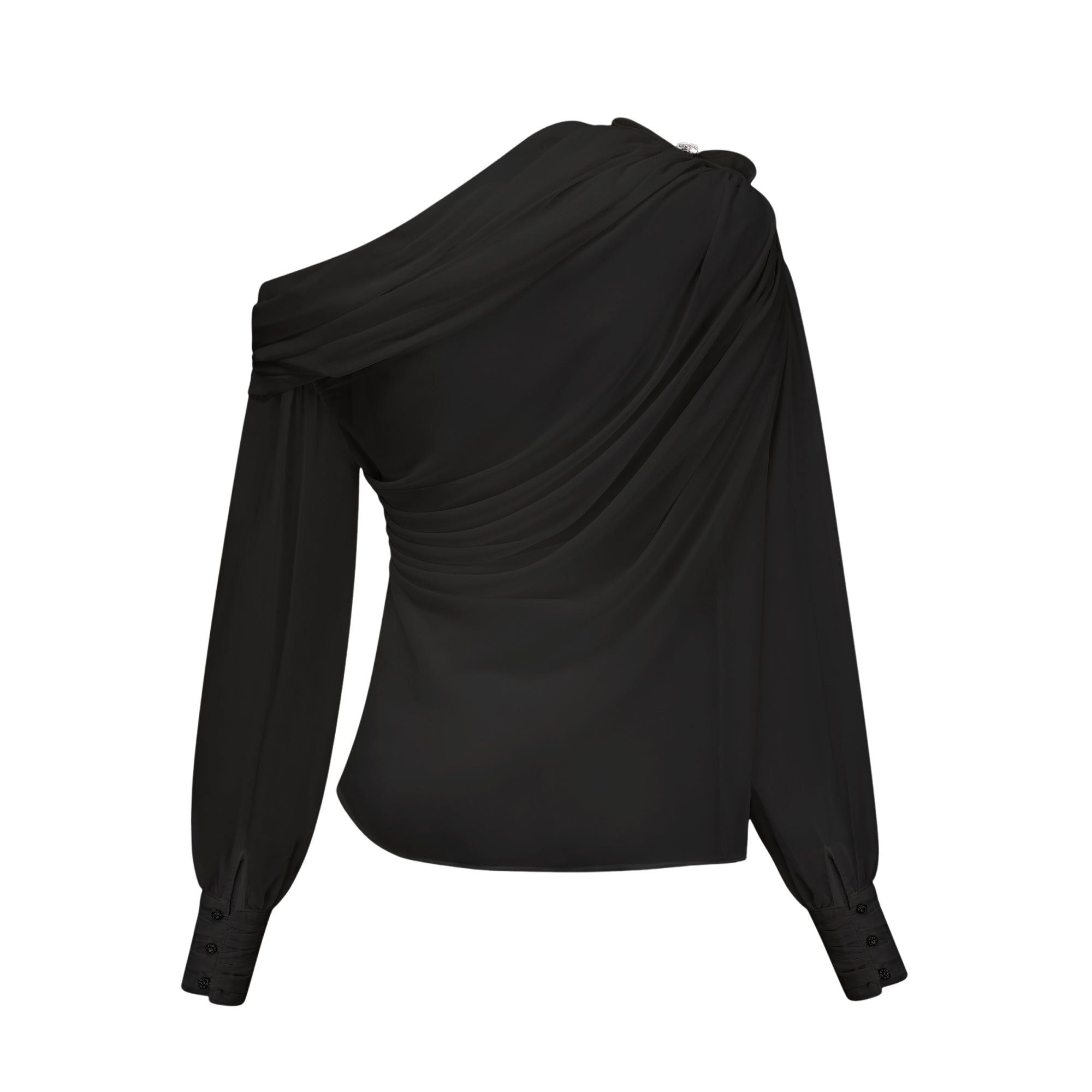 Andrea Asimetrik Tül Bluz ve Etek Takım