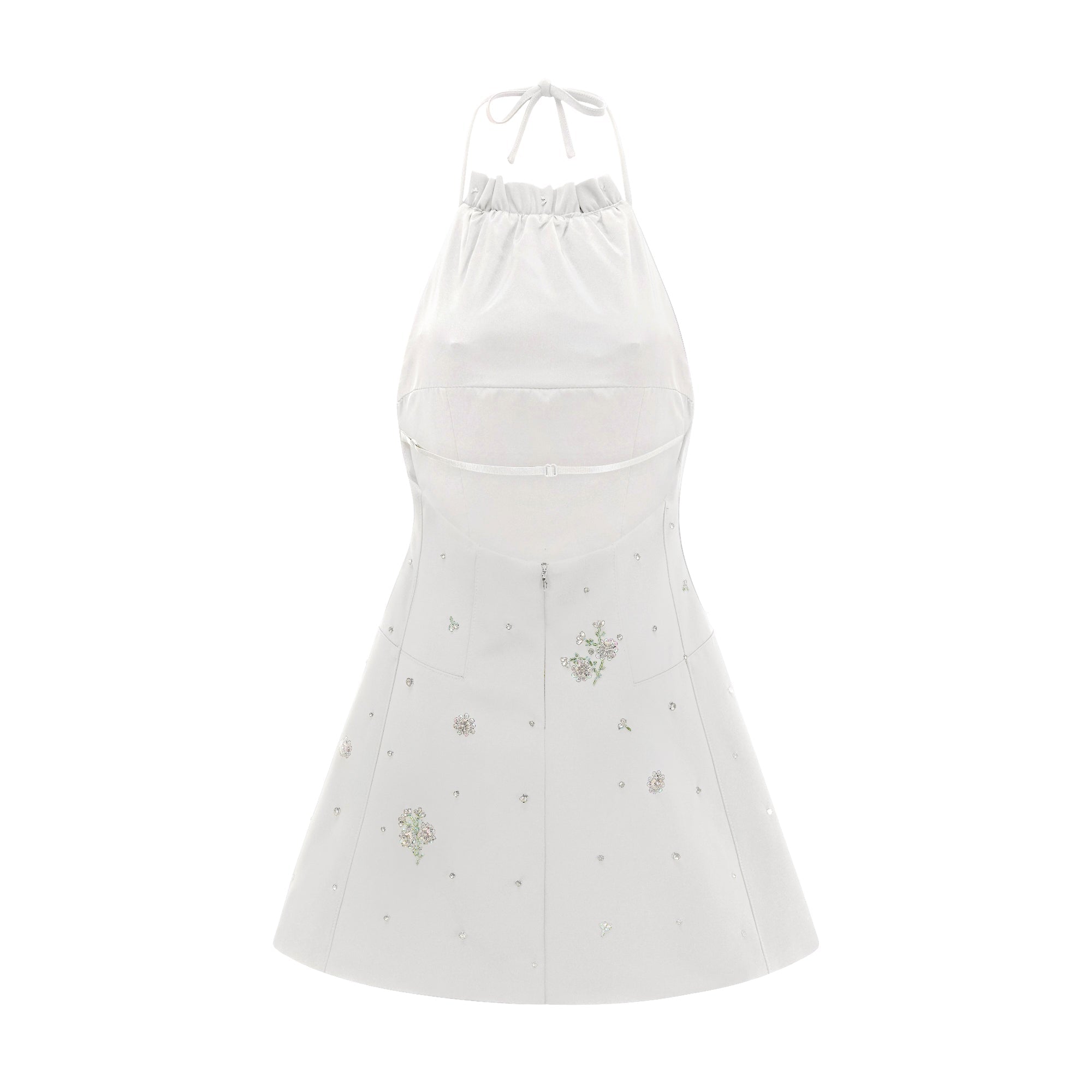 Ariane'İn Kristal İşlemeli Sırtı Açık Mini Elbisesi