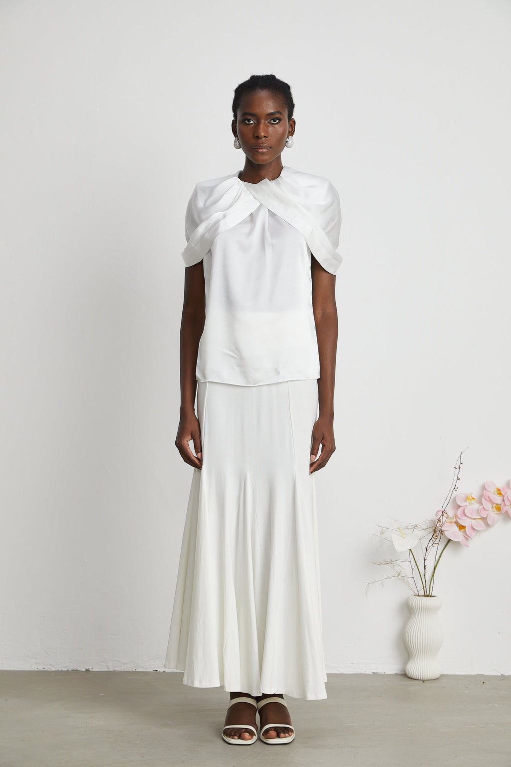 Antibes Yüksek Bel Pilili Etek