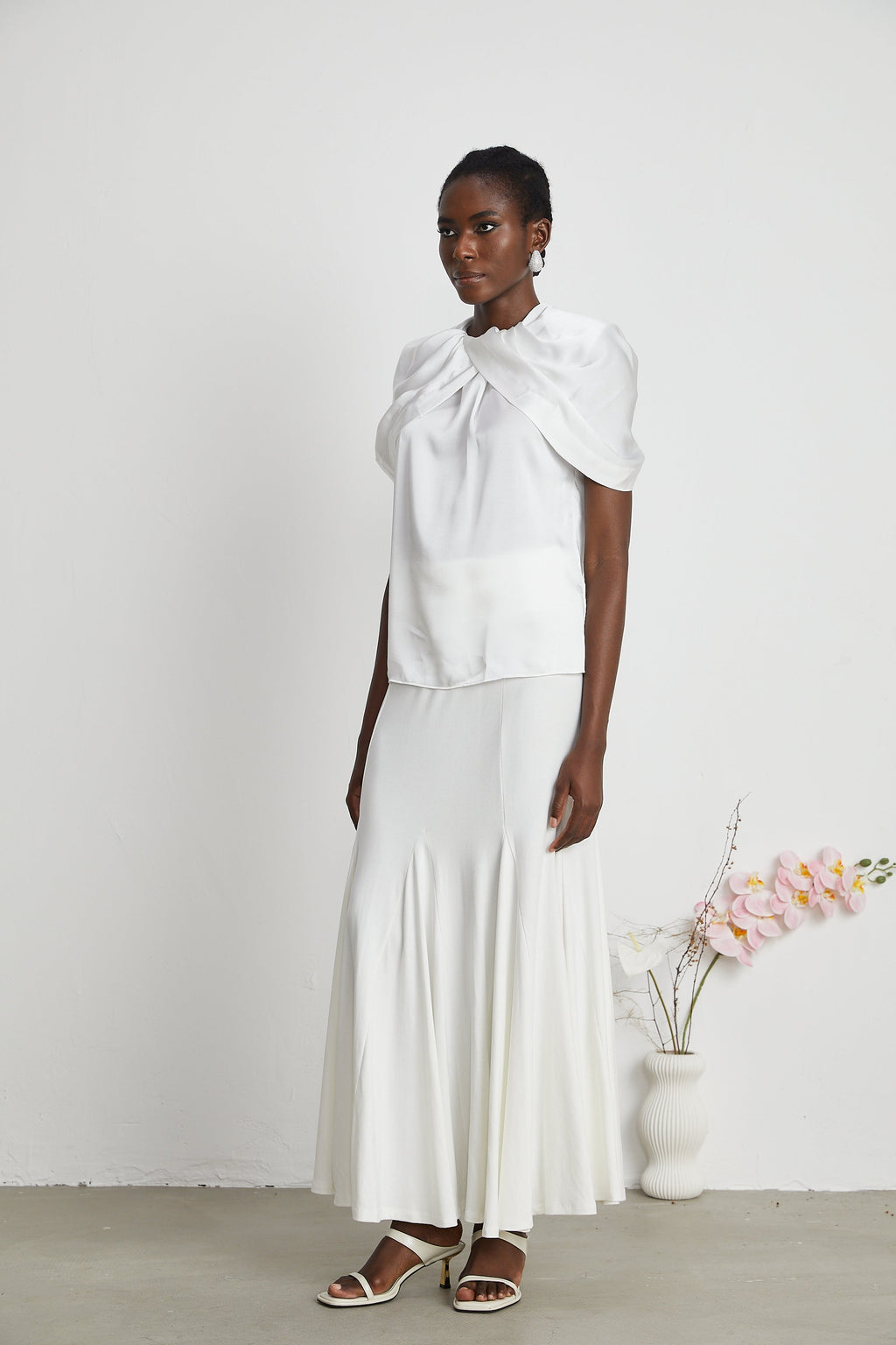 Antibes Yüksek Bel Pilili Etek