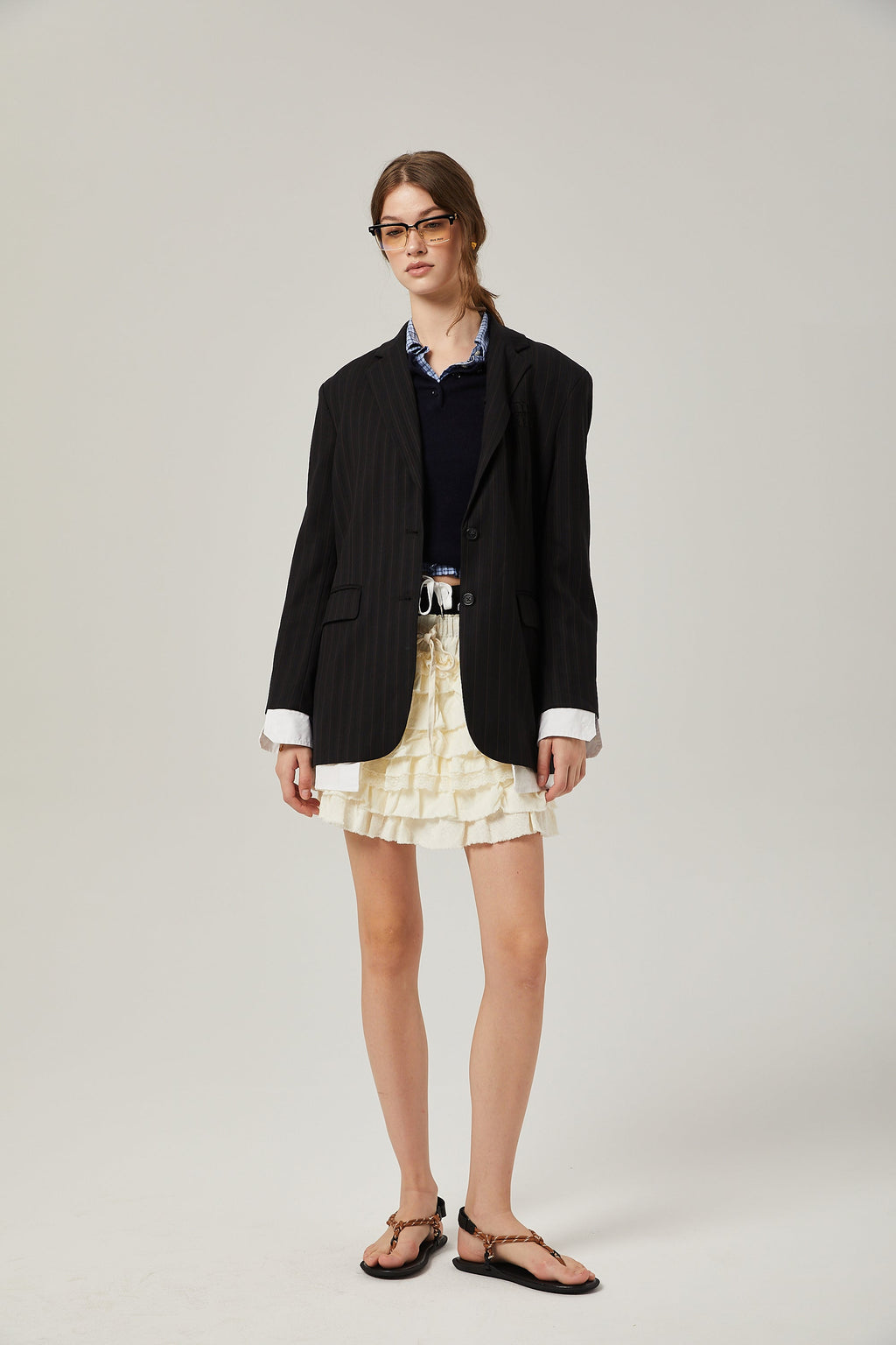 Angélique Dantel Şeritli Katmanlı Etek