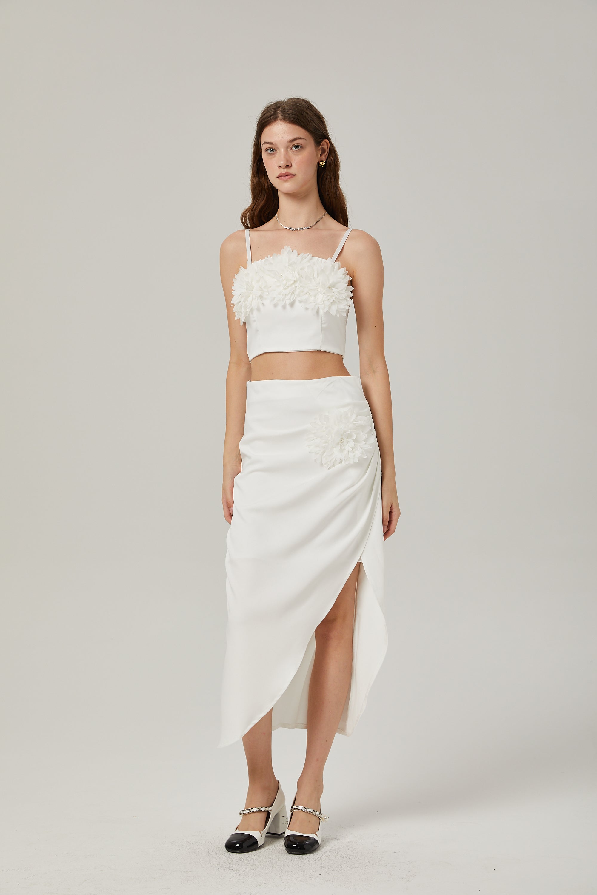 Angélique Suni Çiçekli Üst Ve Etek Eşleştirme Seti