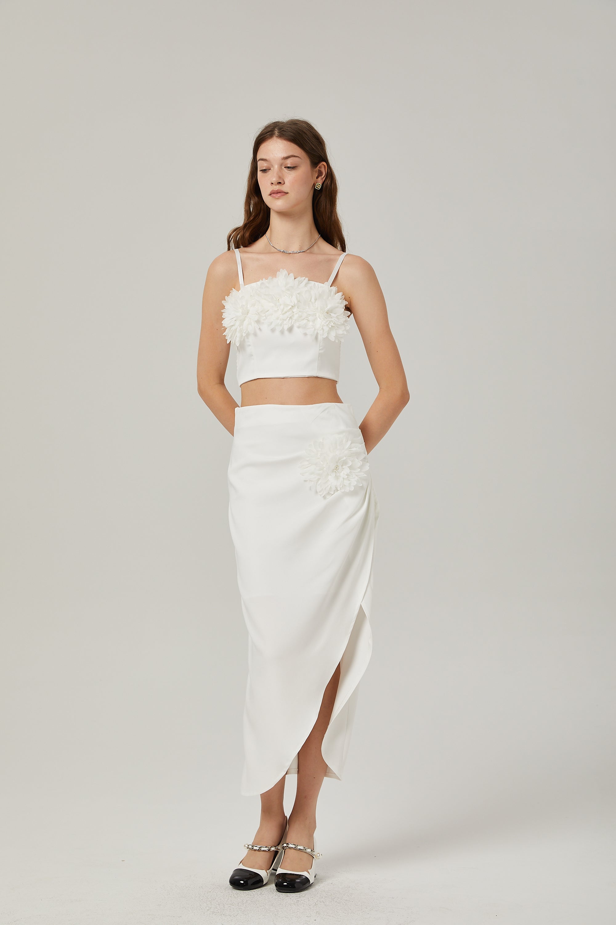 Angélique Suni Çiçekli Üst Ve Etek Eşleştirme Seti