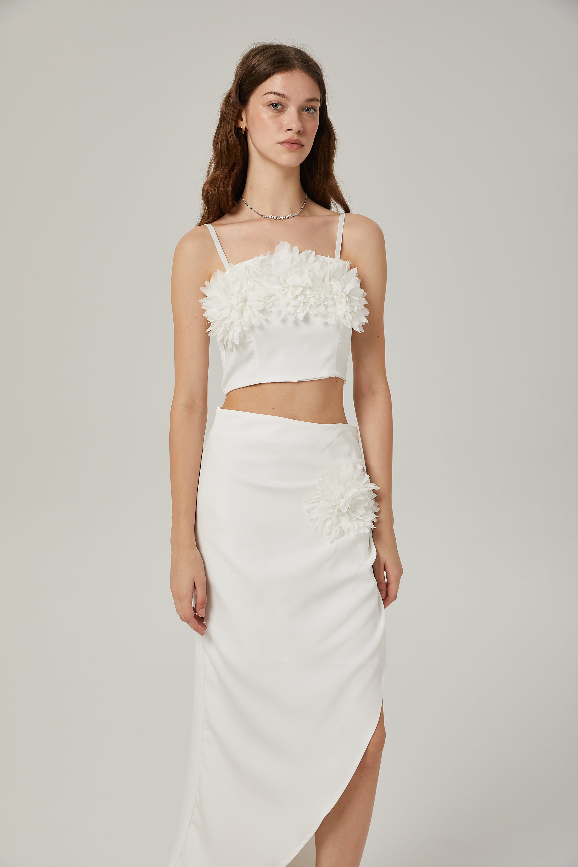 Angélique Suni Çiçekli Üst Ve Etek Eşleştirme Seti