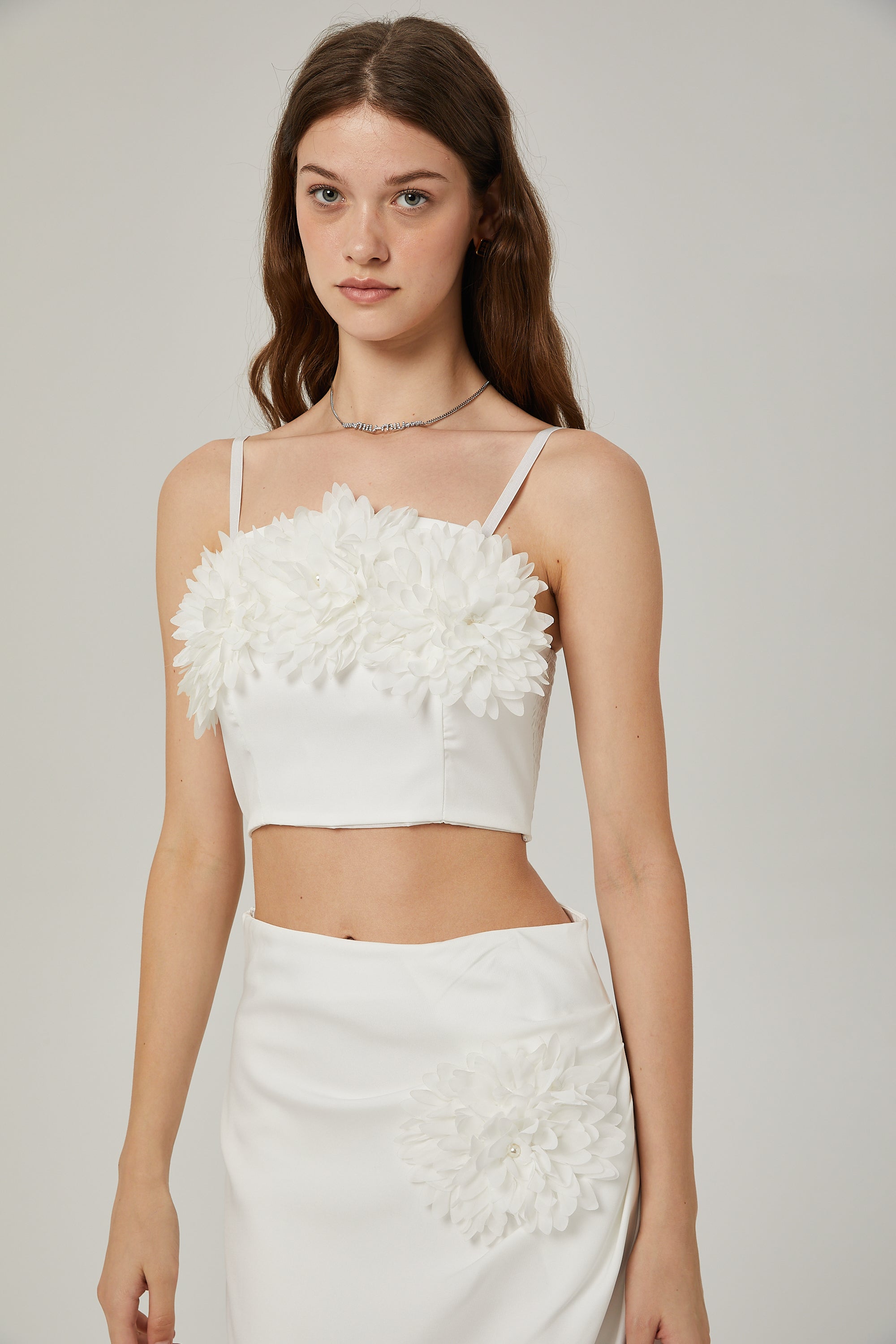 Angélique Suni Çiçekli Üst Ve Etek Eşleştirme Seti