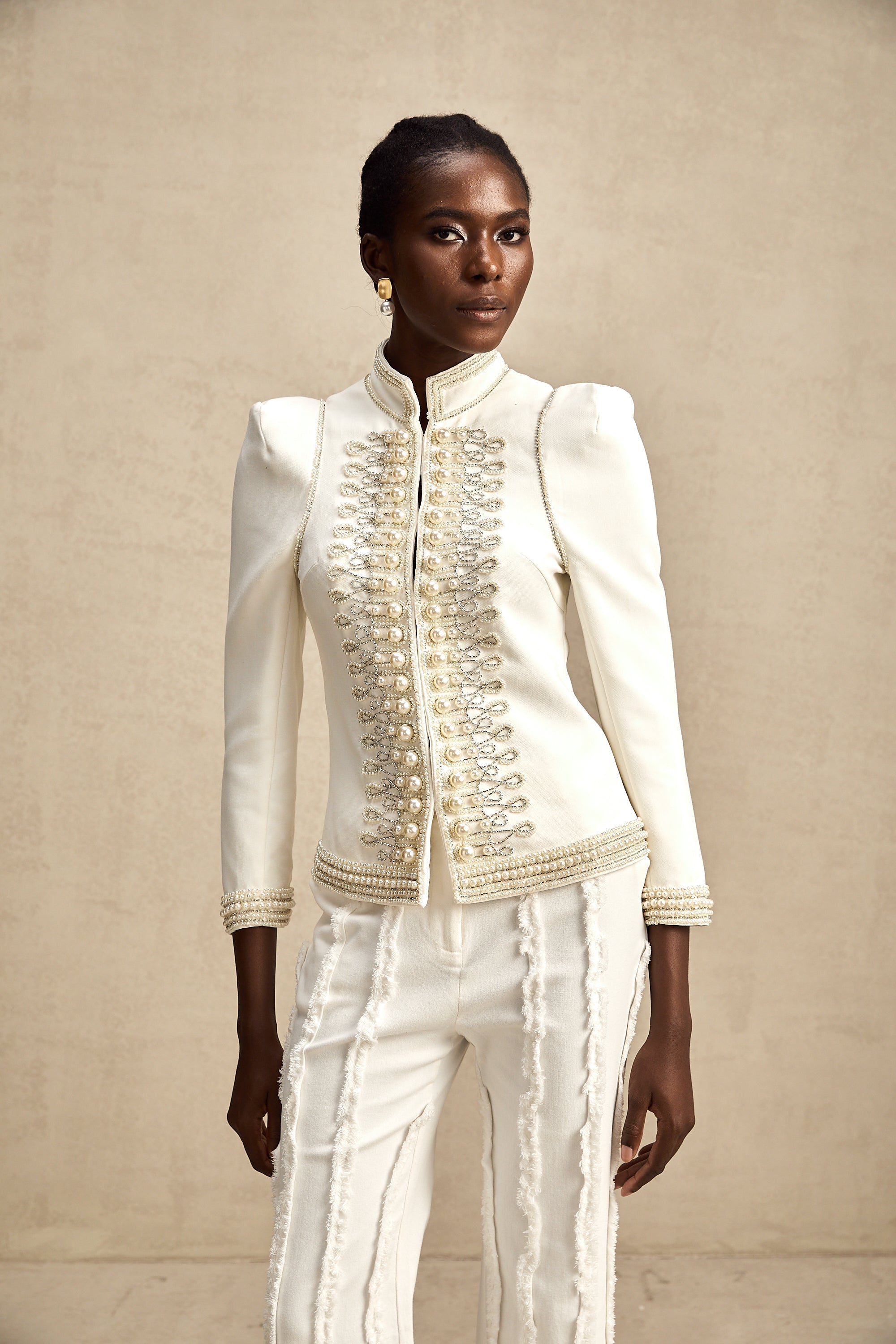 Aïda Boncuk İşlemeli Bedene Oturan Ceket