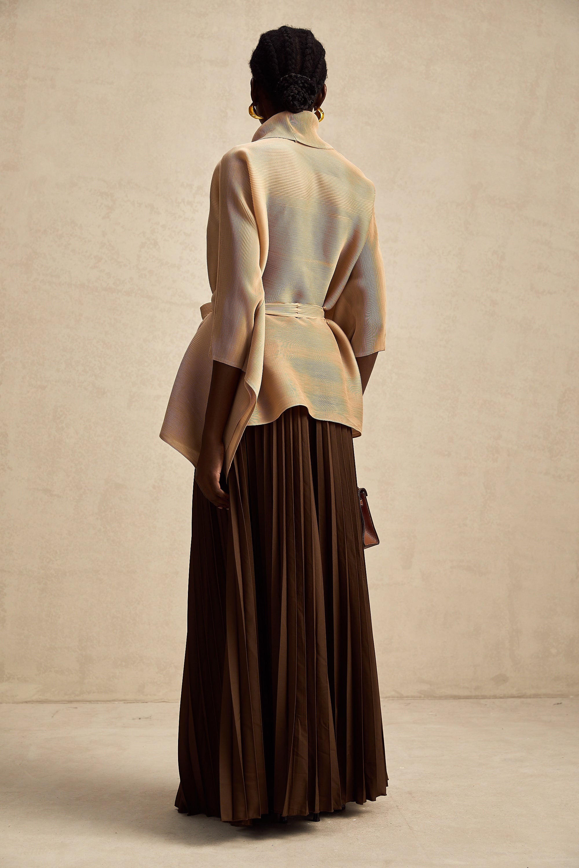 Adèle Pelerin Tasarımlı Pilili Üst Ve Etek Uyumlu Set