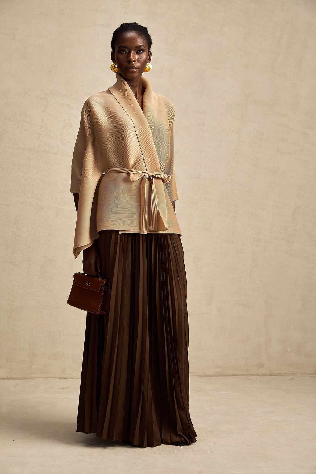 Adèle Pelerin Tasarımlı Pilili Üst Ve Etek Uyumlu Set