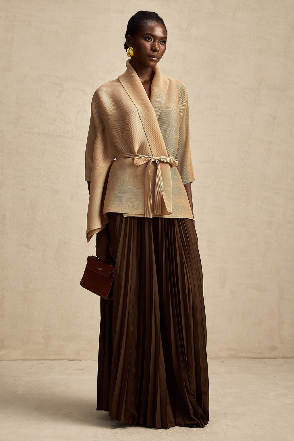 Adèle Pelerin Tasarımlı Pilili Üst Ve Etek Uyumlu Set