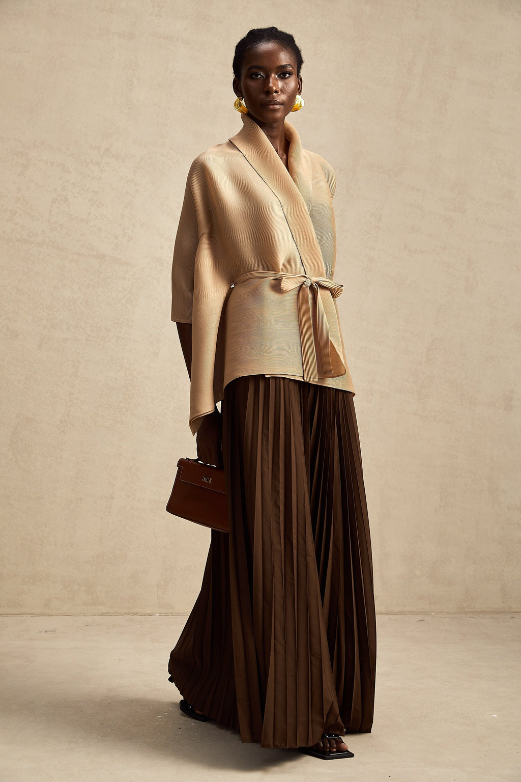 Adèle Pelerin Tasarımlı Pilili Üst Ve Etek Uyumlu Set