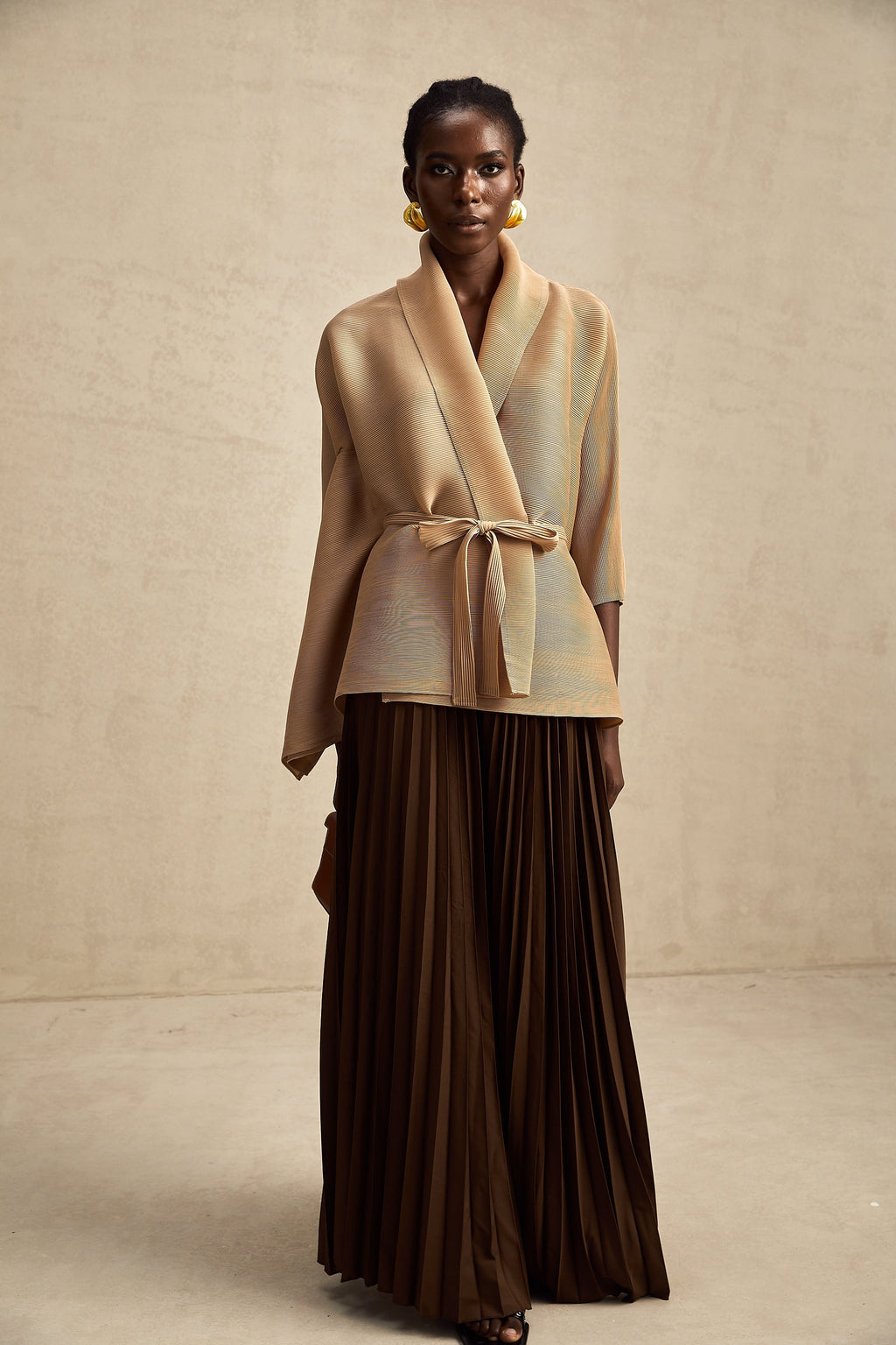 Adèle Pelerin Tasarımlı Pilili Üst Ve Etek Uyumlu Set