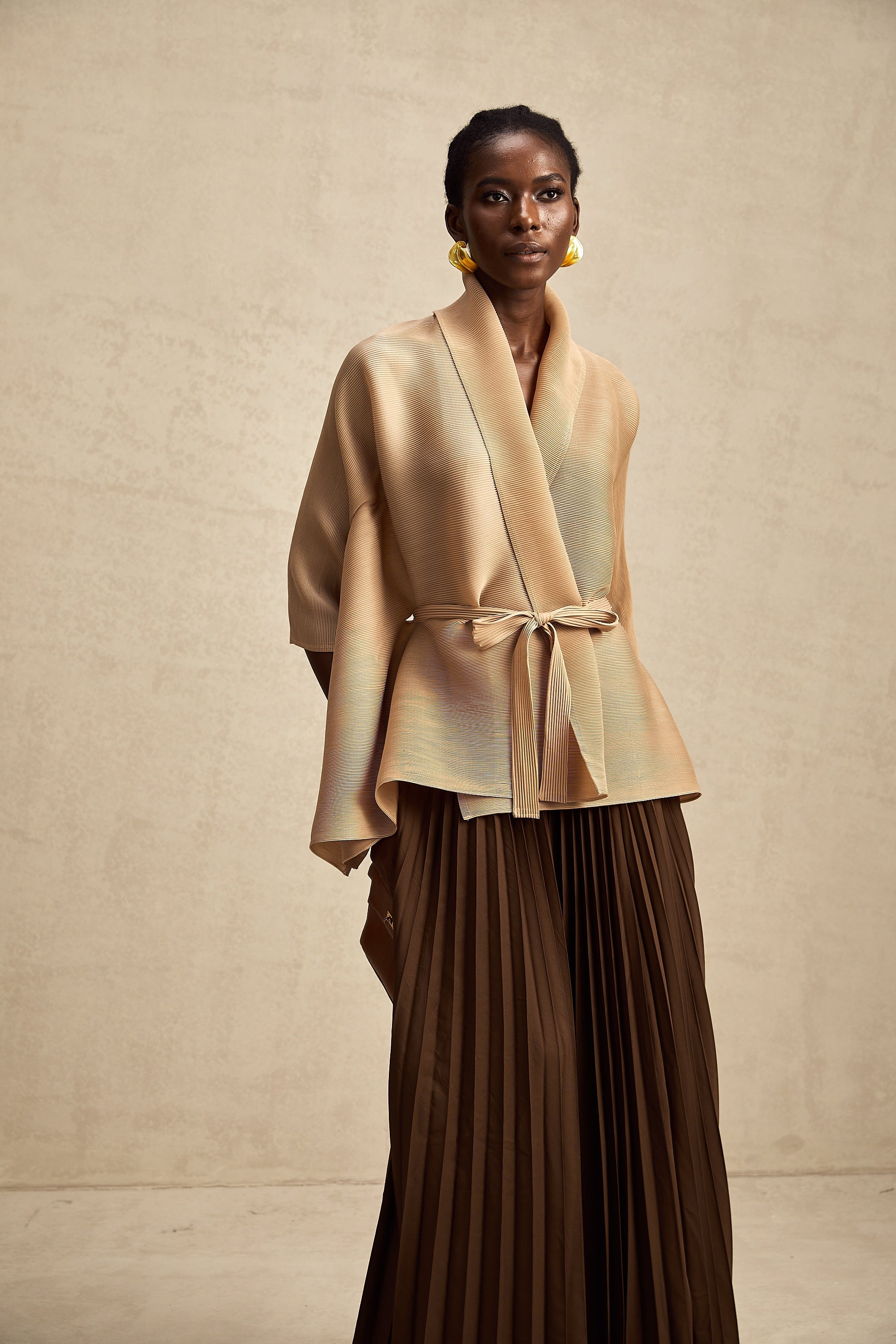 Adèle Pelerin Tasarımlı Pilili Üst Ve Etek Uyumlu Set