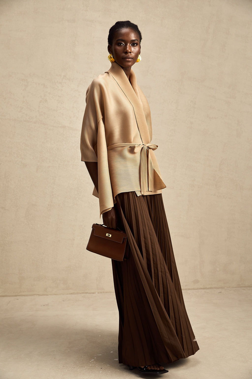 Adèle Pelerin Tasarımlı Pilili Üst Ve Etek Uyumlu Set