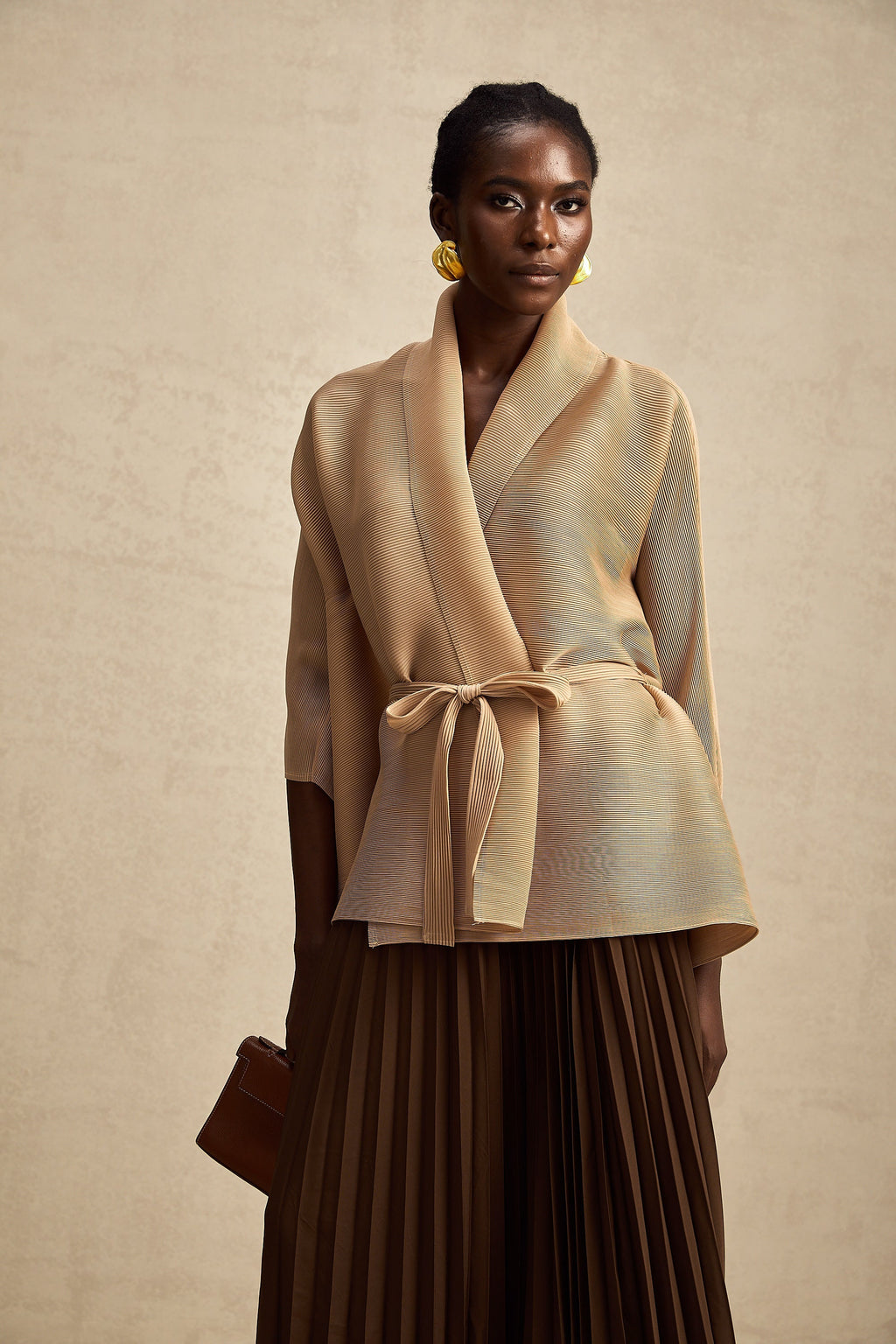 Adèle Pelerin Tasarımlı Pilili Üst Ve Etek Uyumlu Set