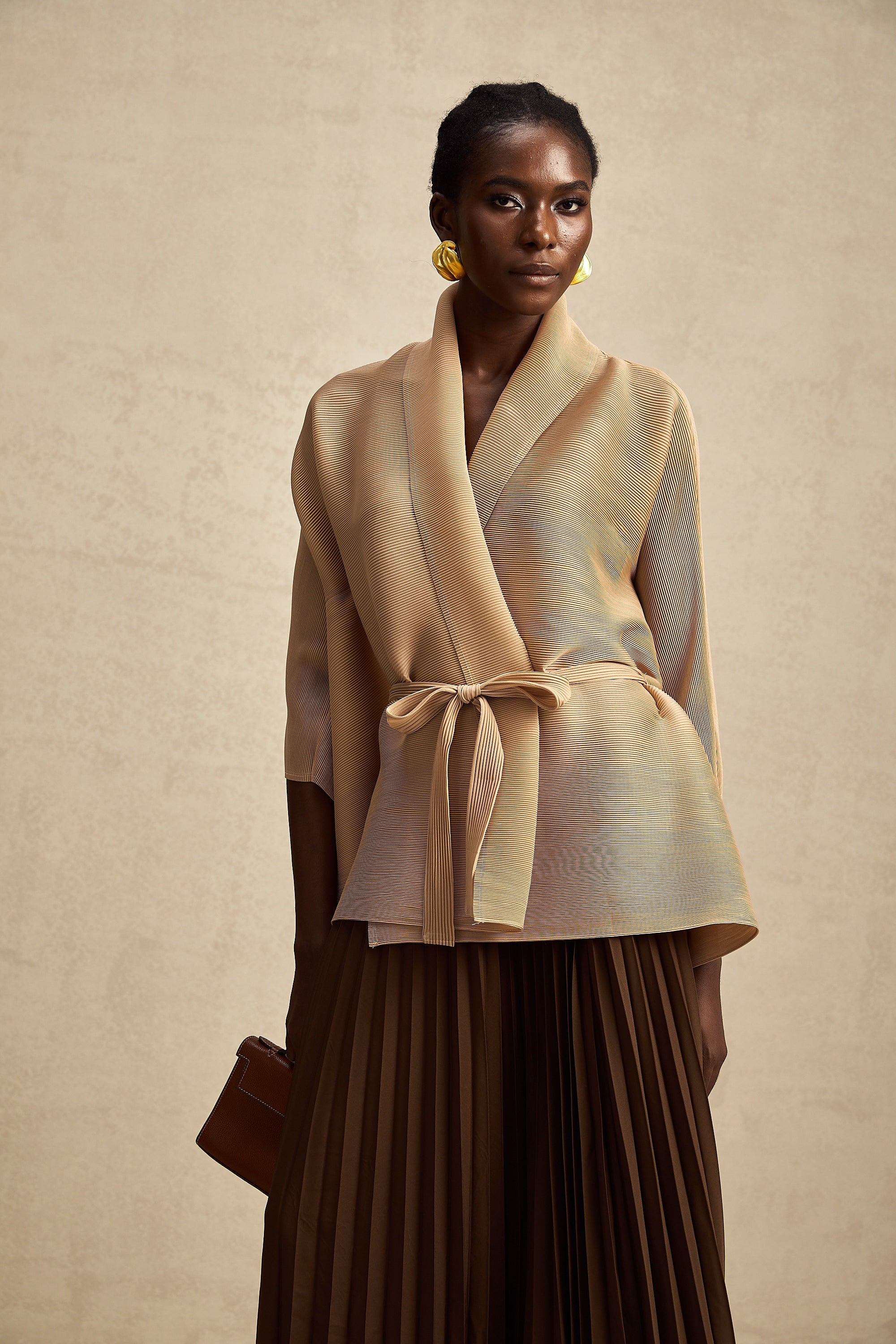 Adèle Pelerin Tasarımlı Pilili Üst Ve Etek Uyumlu Set