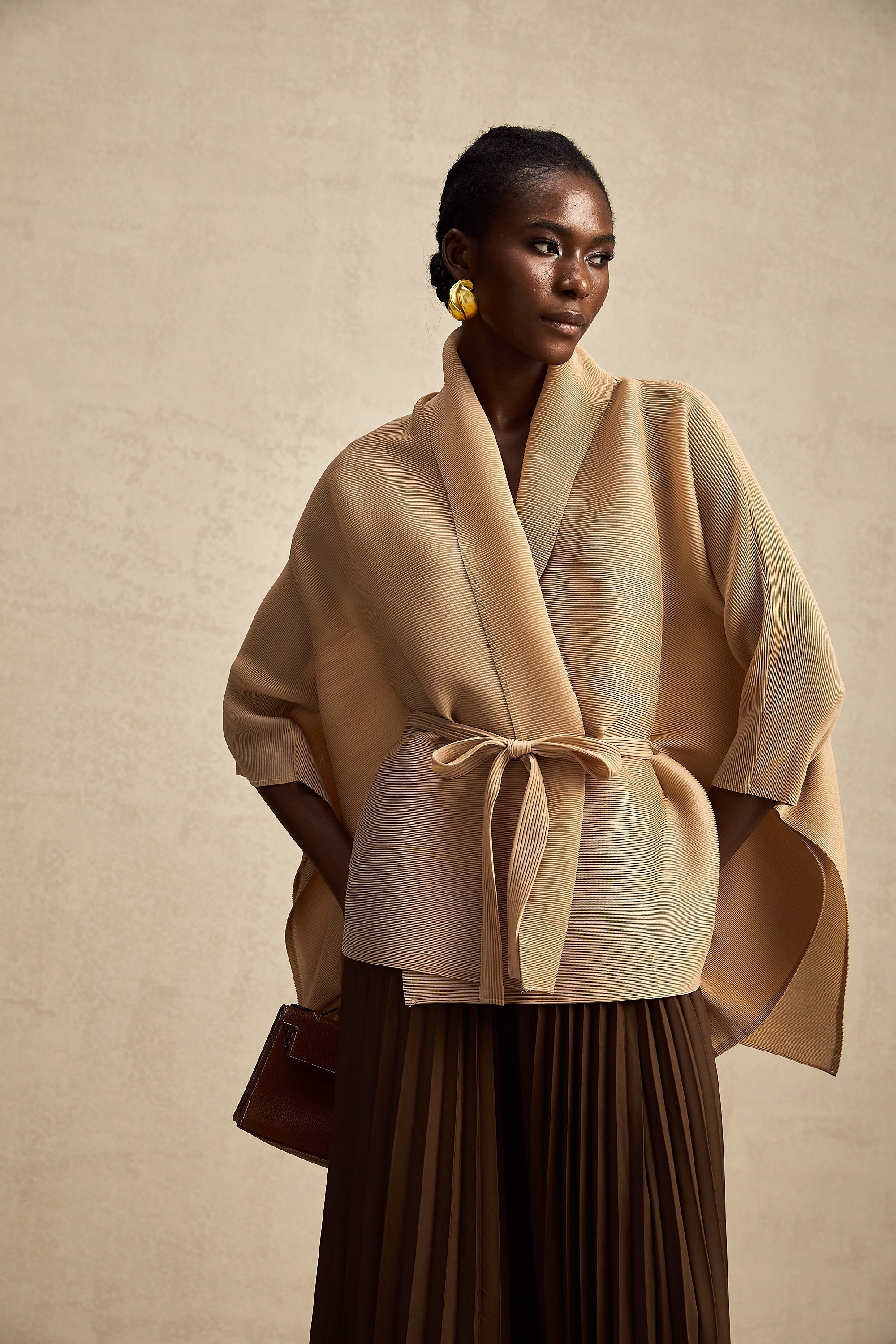 Adèle Pelerin Tasarımlı Pilili Üst Ve Etek Uyumlu Set