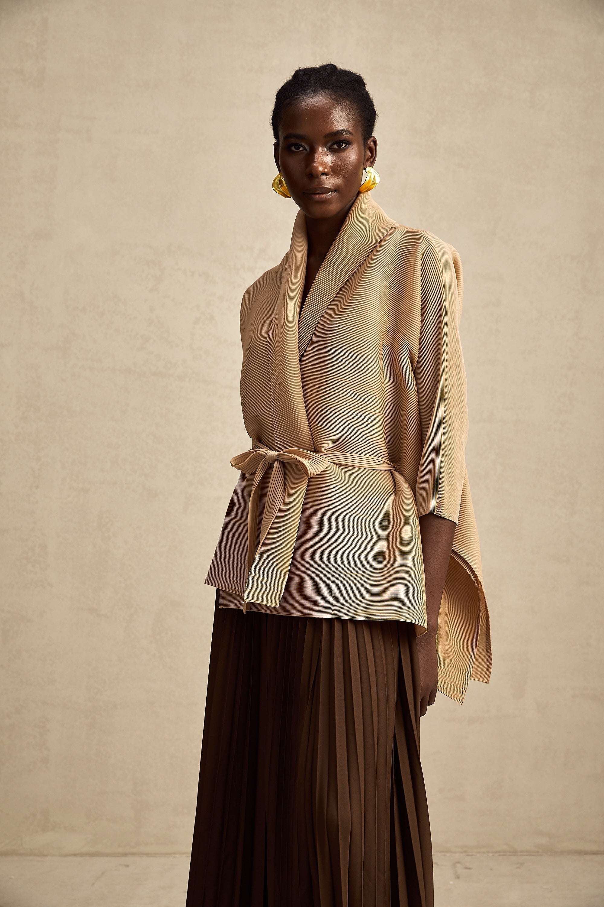 Adèle Pelerin Tasarımlı Pilili Üst Ve Etek Uyumlu Set