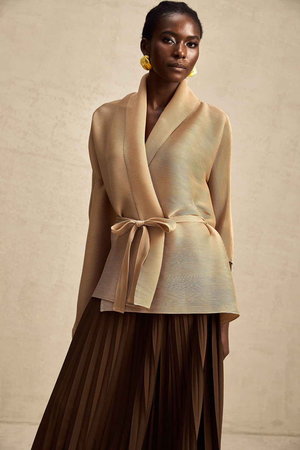 Adèle Pelerin Tasarımlı Pilili Üst Ve Etek Uyumlu Set