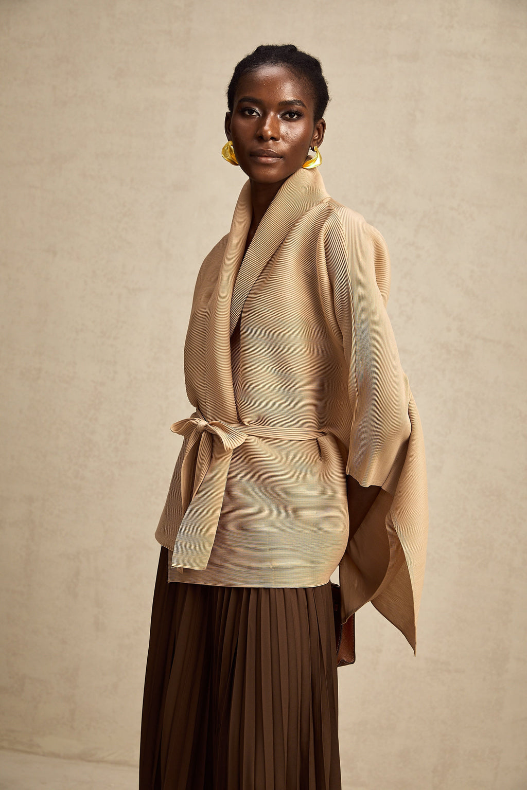 Adèle Pelerin Tasarımlı Pilili Üst Ve Etek Uyumlu Set