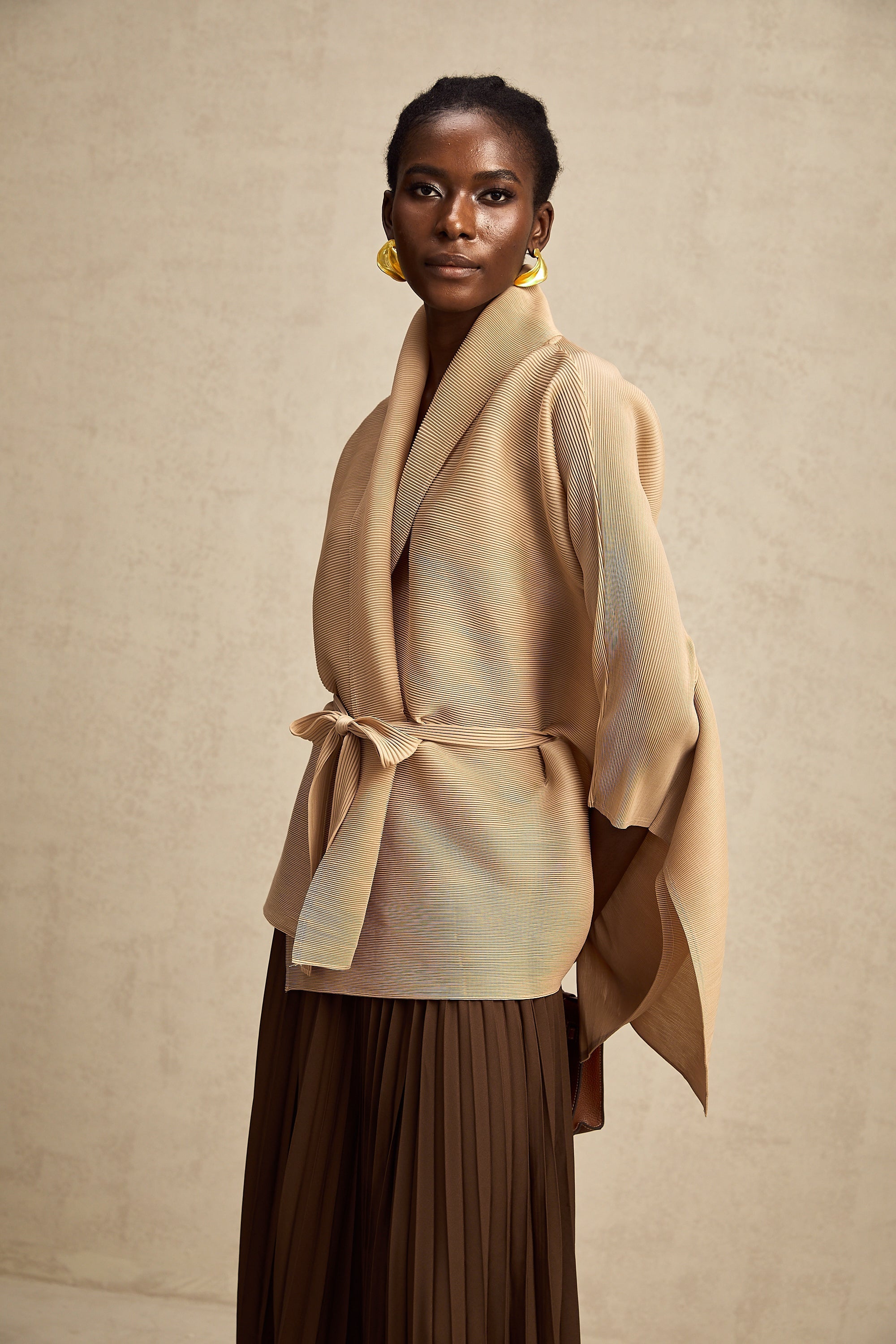 Adèle Pelerin Tasarımlı Pilili Üst Ve Etek Uyumlu Set