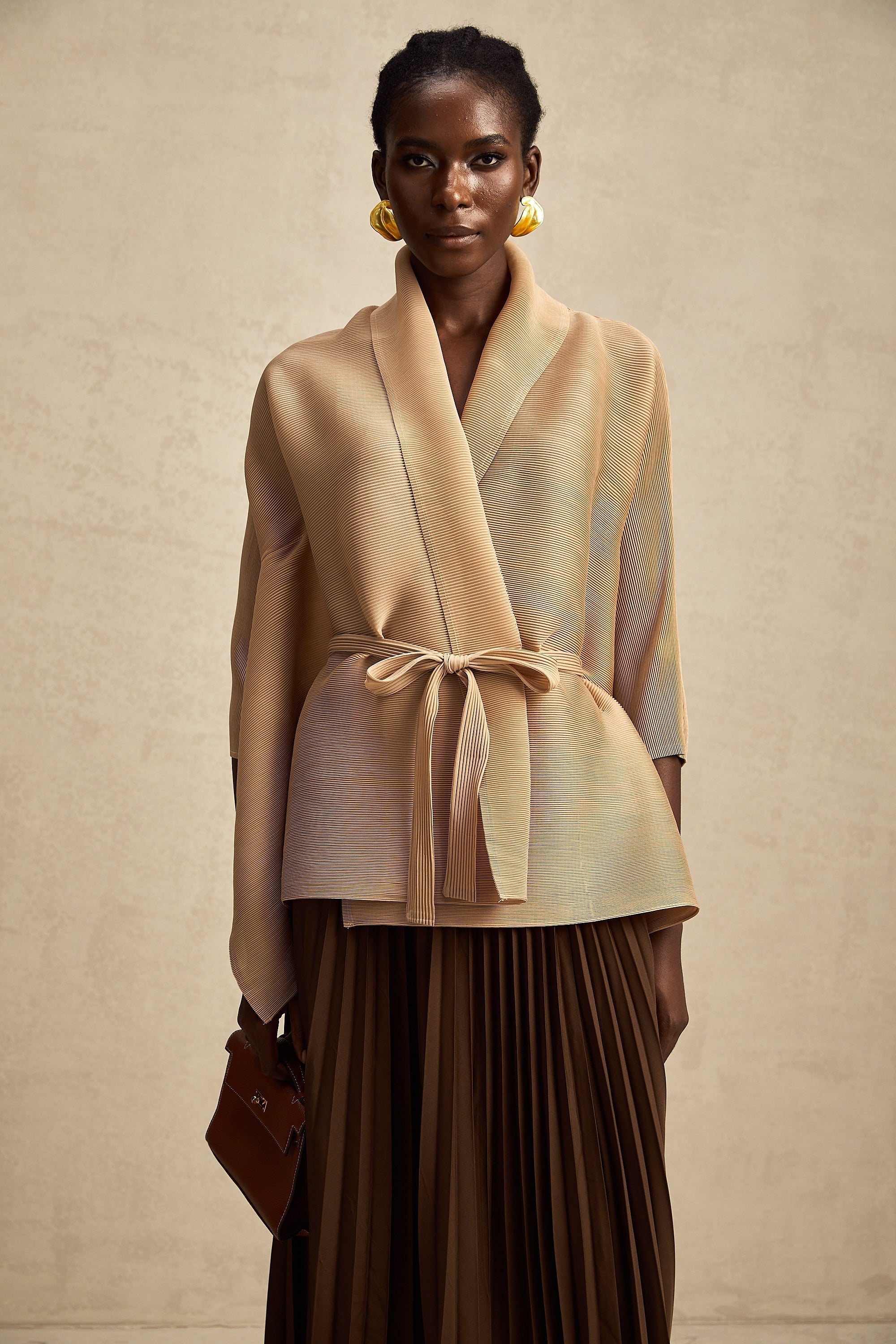 Adèle Pelerin Tasarımlı Pilili Üst Ve Etek Uyumlu Set