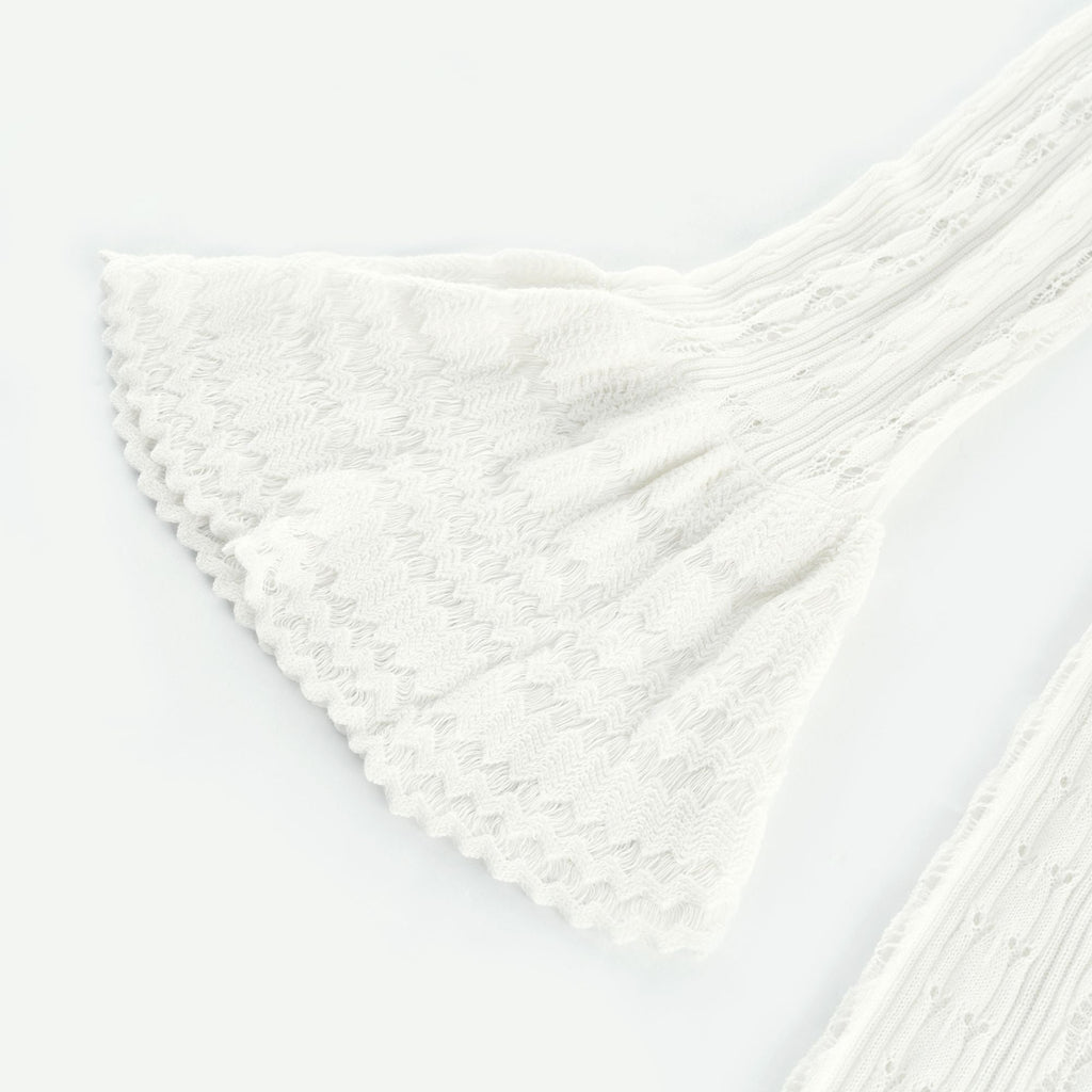 Alyssa Pointelle Örgü V Yaka Midi Elbise