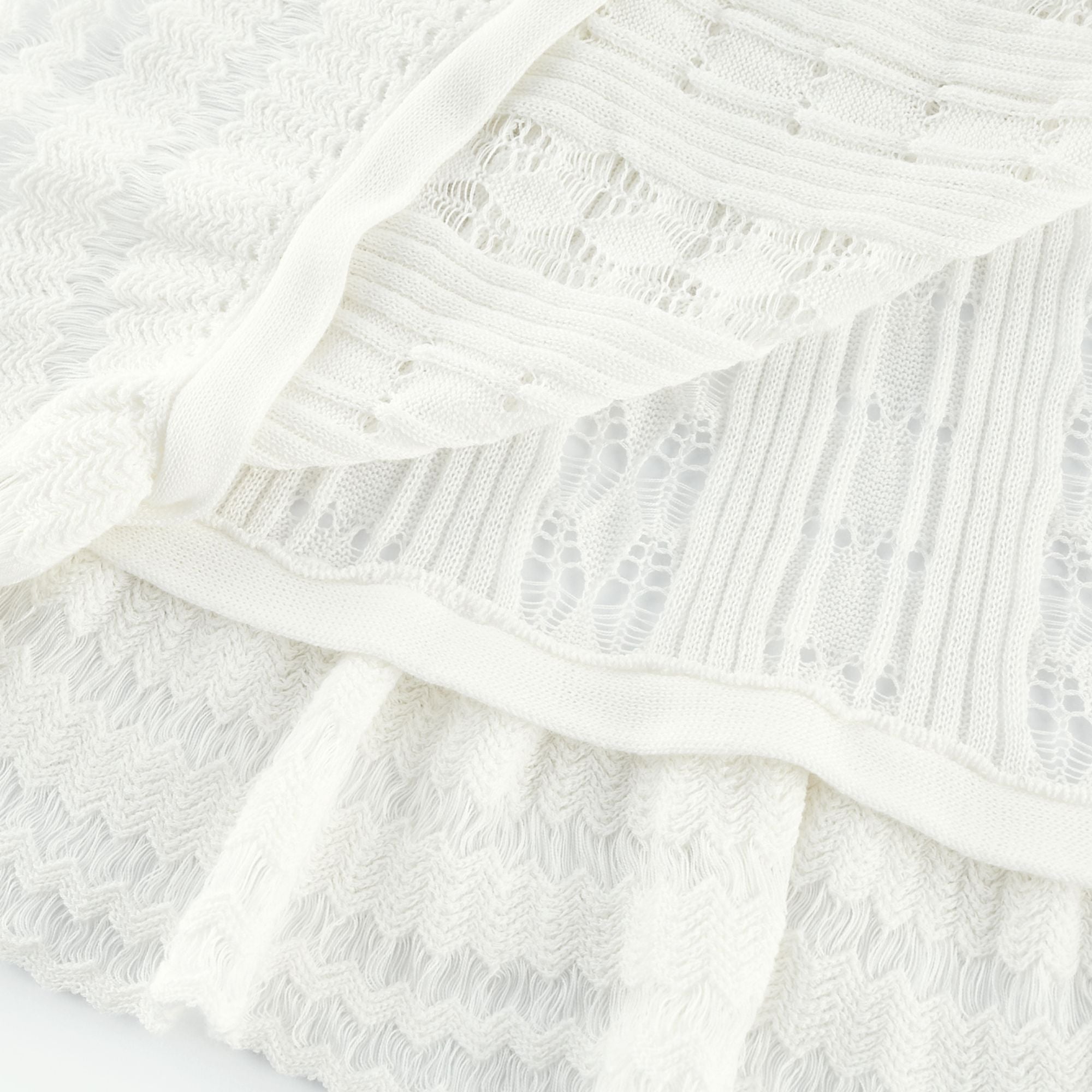 Alyssa Pointelle Örgü V Yaka Midi Elbise