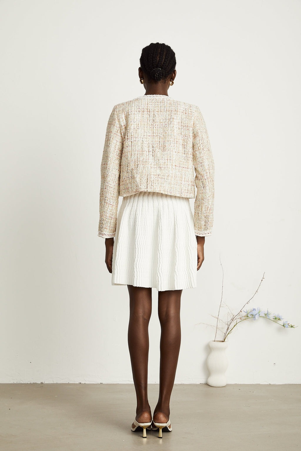 Anaïs Nötr Payetlerle Süslenmiş Tüvit Ceket