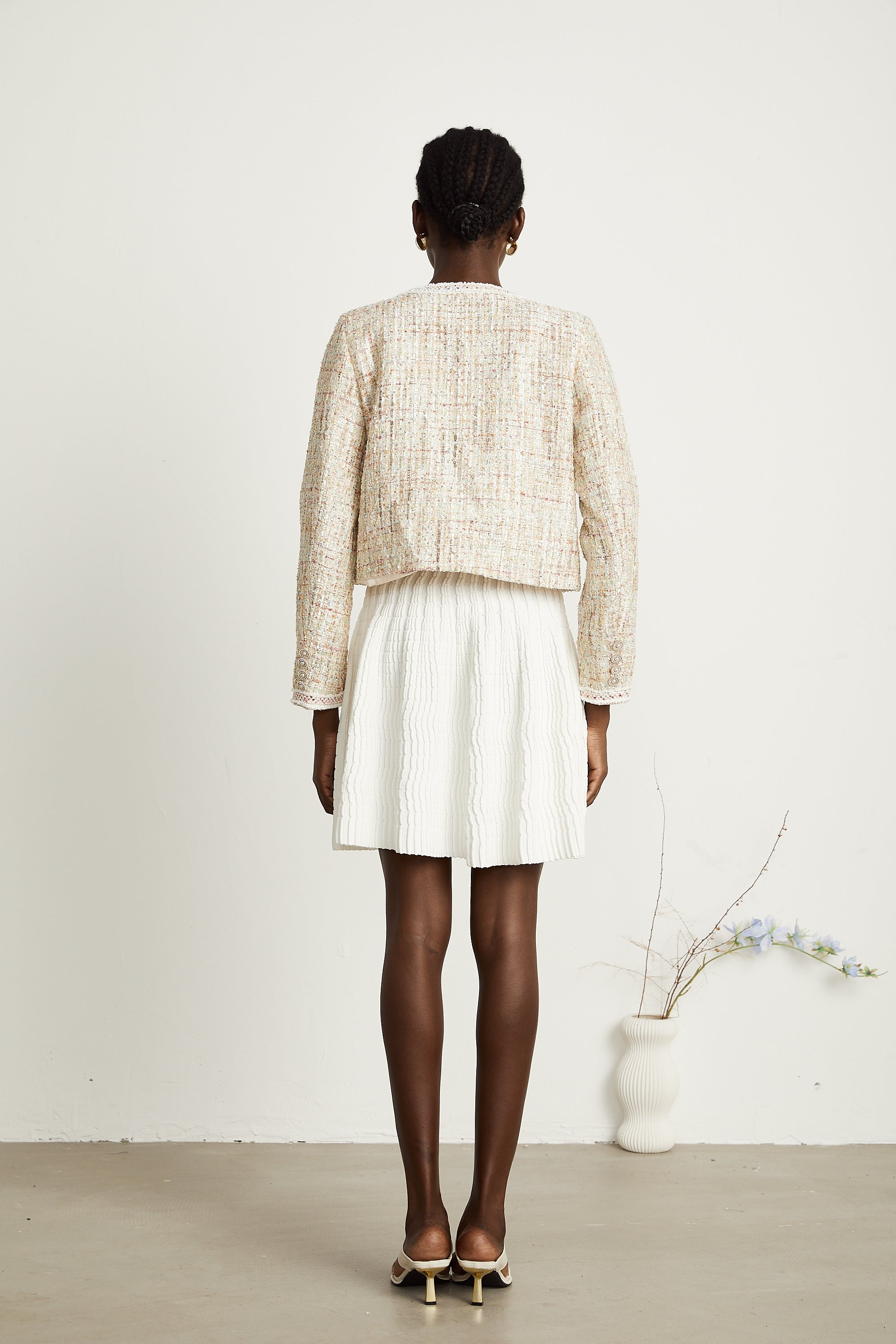 Anaïs Nötr Payetlerle Süslenmiş Tüvit Ceket