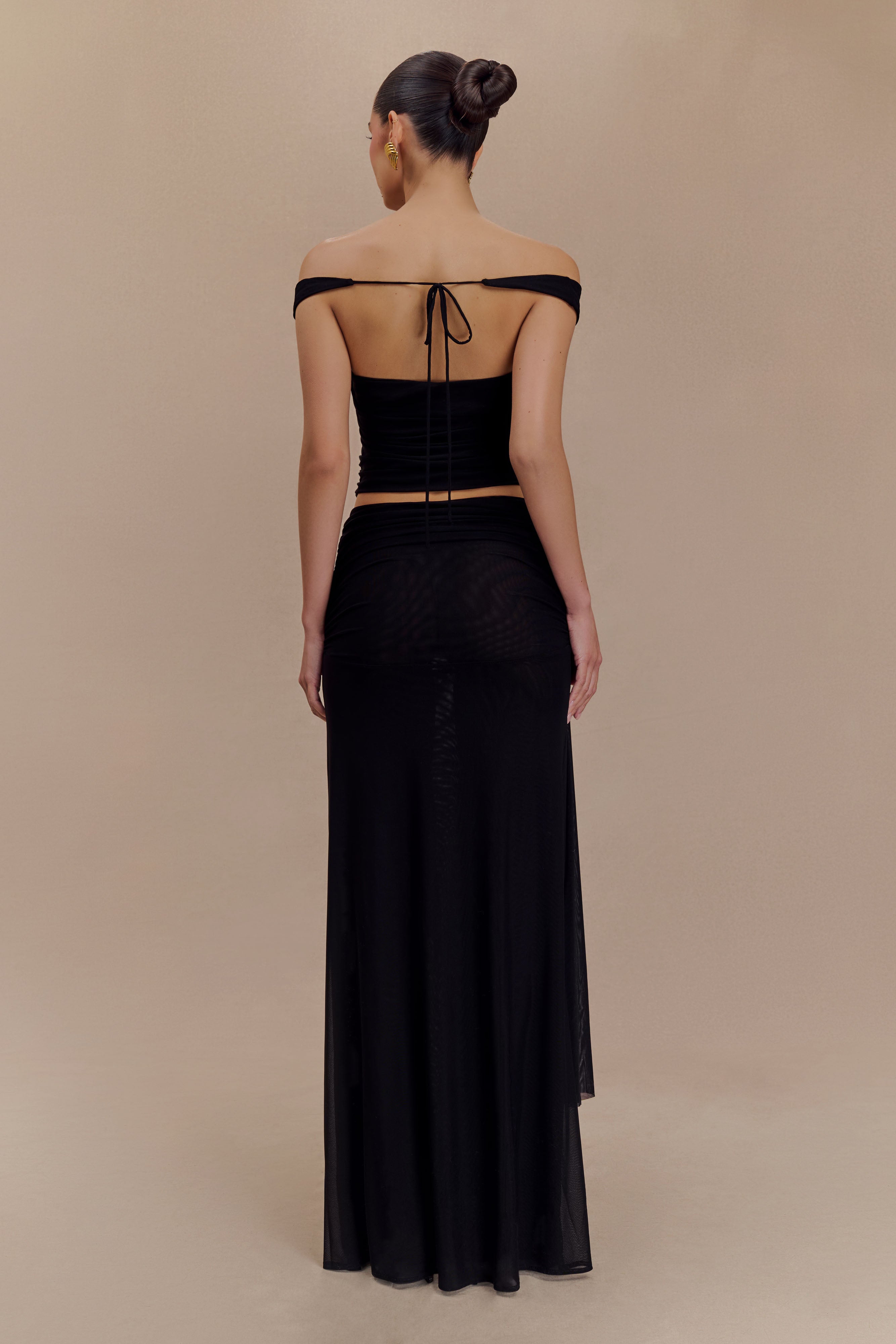 Arna File Uzun Etek - Siyah