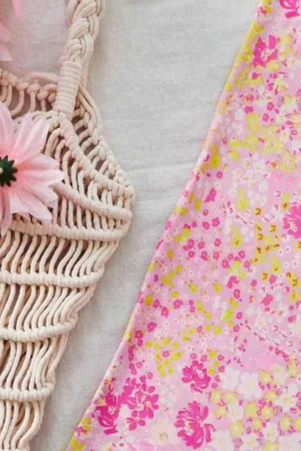 Amanda Çiçek Baskılı Üst Etek Takım