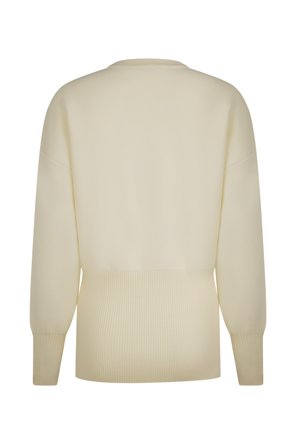 Alexia Düğmeli Büyük Beden Hırka - Fildişi