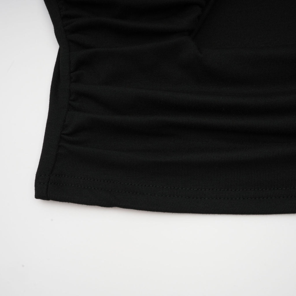 Anaïs Siyah Önü Açık Büzgülü Üst