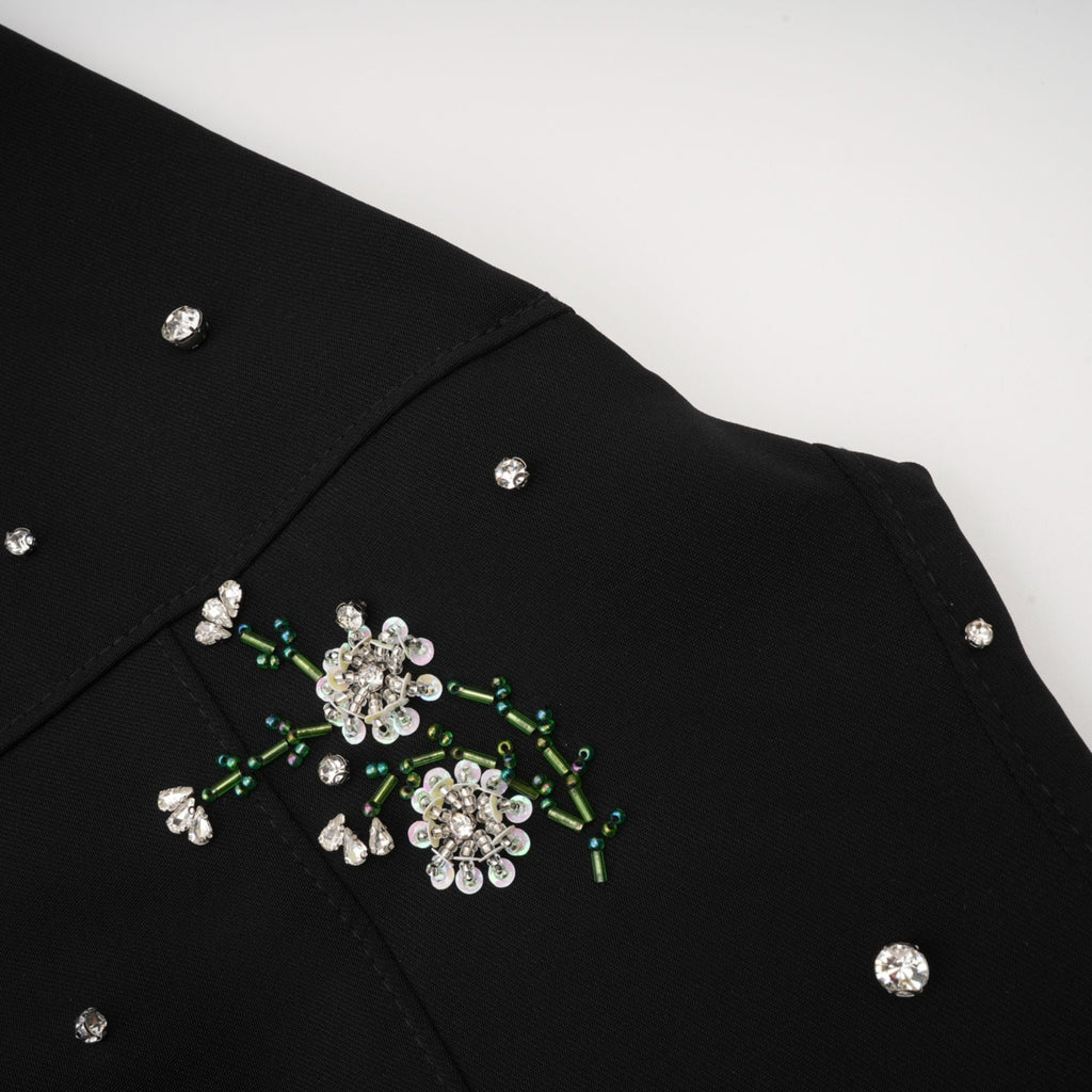 Ariane'İn Kristal İşlemeli Sırtı Açık Mini Elbisesi