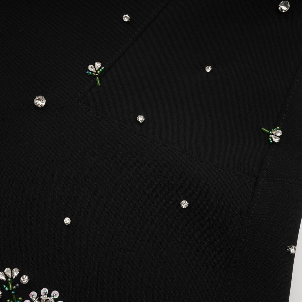 Ariane'İn Kristal İşlemeli Sırtı Açık Mini Elbisesi