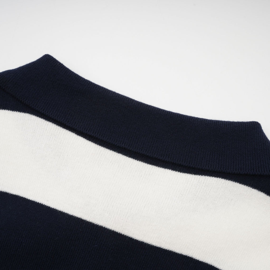 Adèle Blok Renkli Çizgili Polo Yaka Tişört