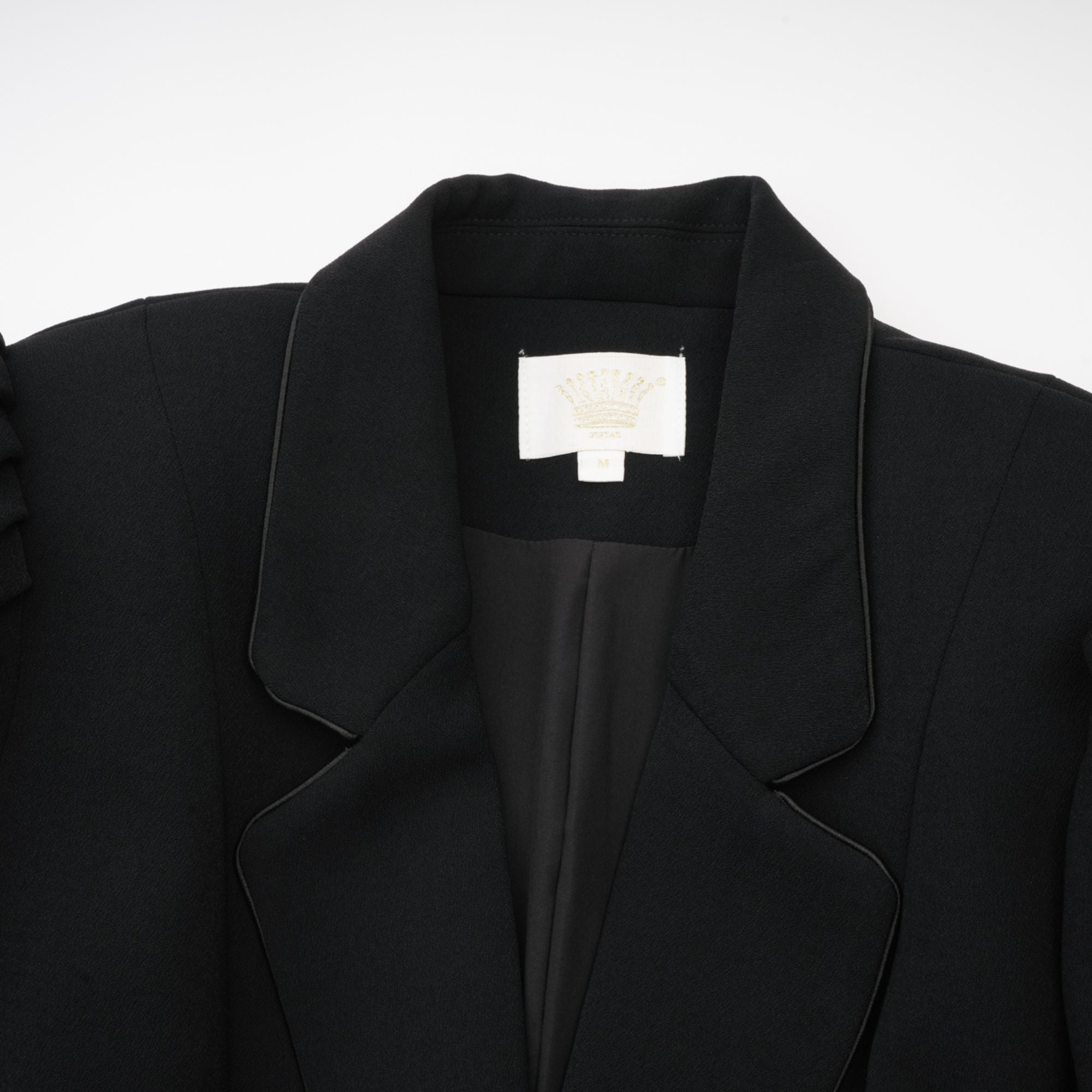 Aëlle Siyah Tek Sıra Düğmeli Uzun Kaban