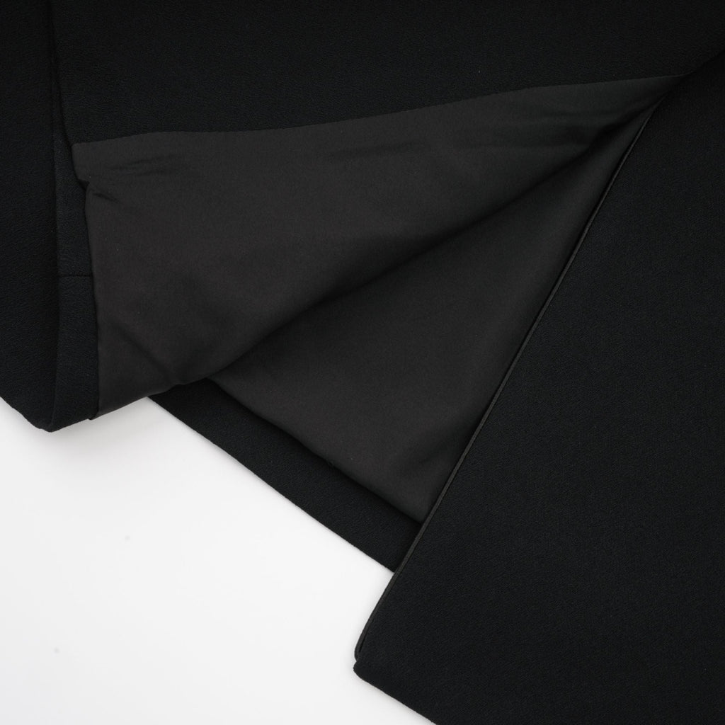 Aëlle Siyah Tek Sıra Düğmeli Uzun Kaban