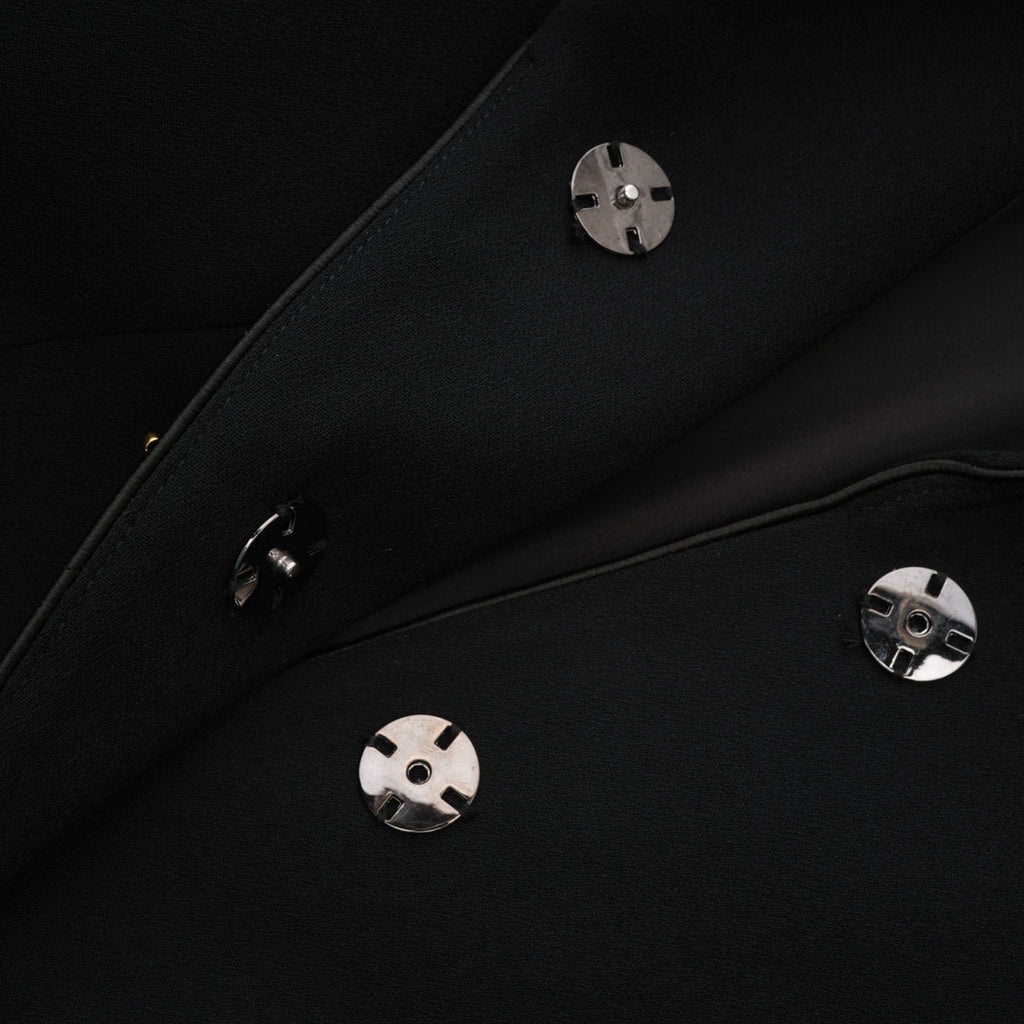 Aëlle Siyah Tek Sıra Düğmeli Uzun Kaban