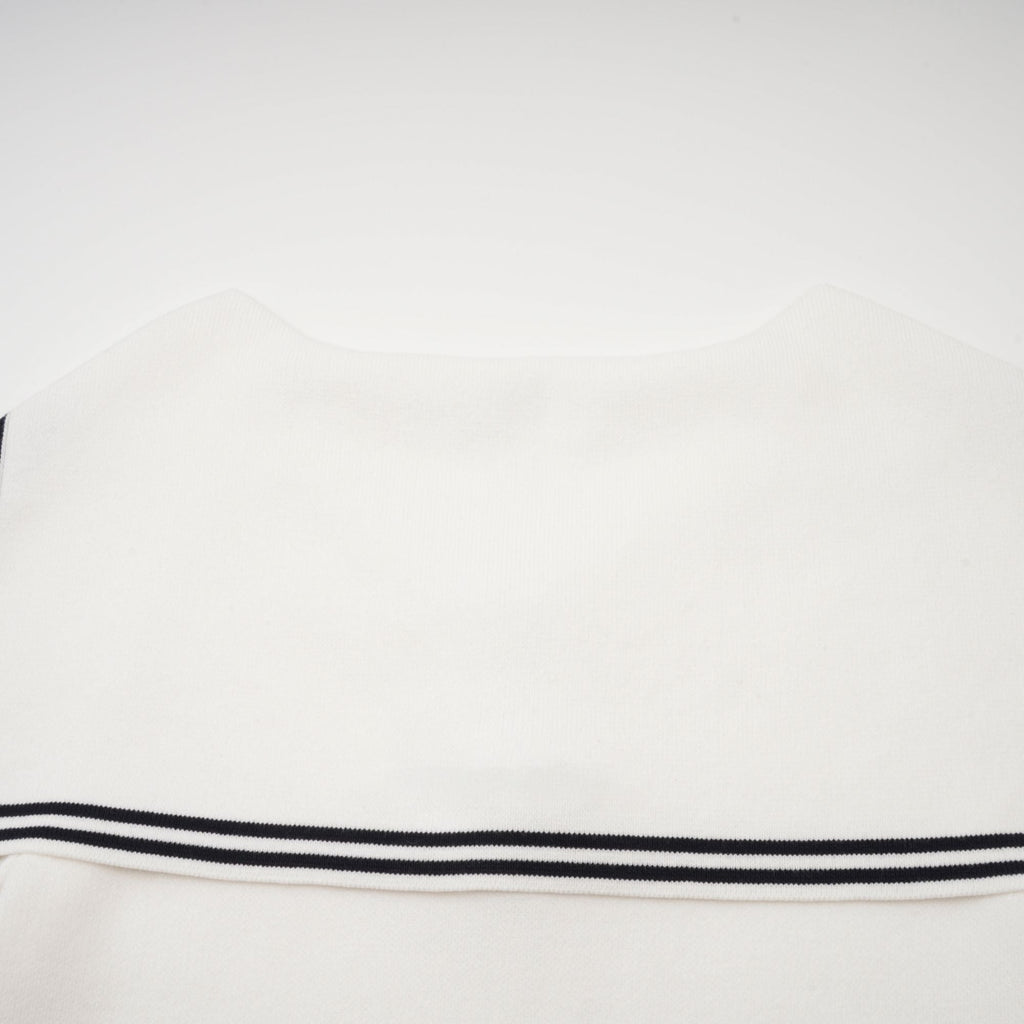 Aiza Denizci Yaka Kısa Kollu Pamuklu Mini Elbise