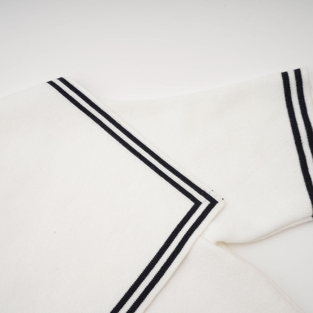 Aiza Denizci Yaka Kısa Kollu Pamuklu Mini Elbise