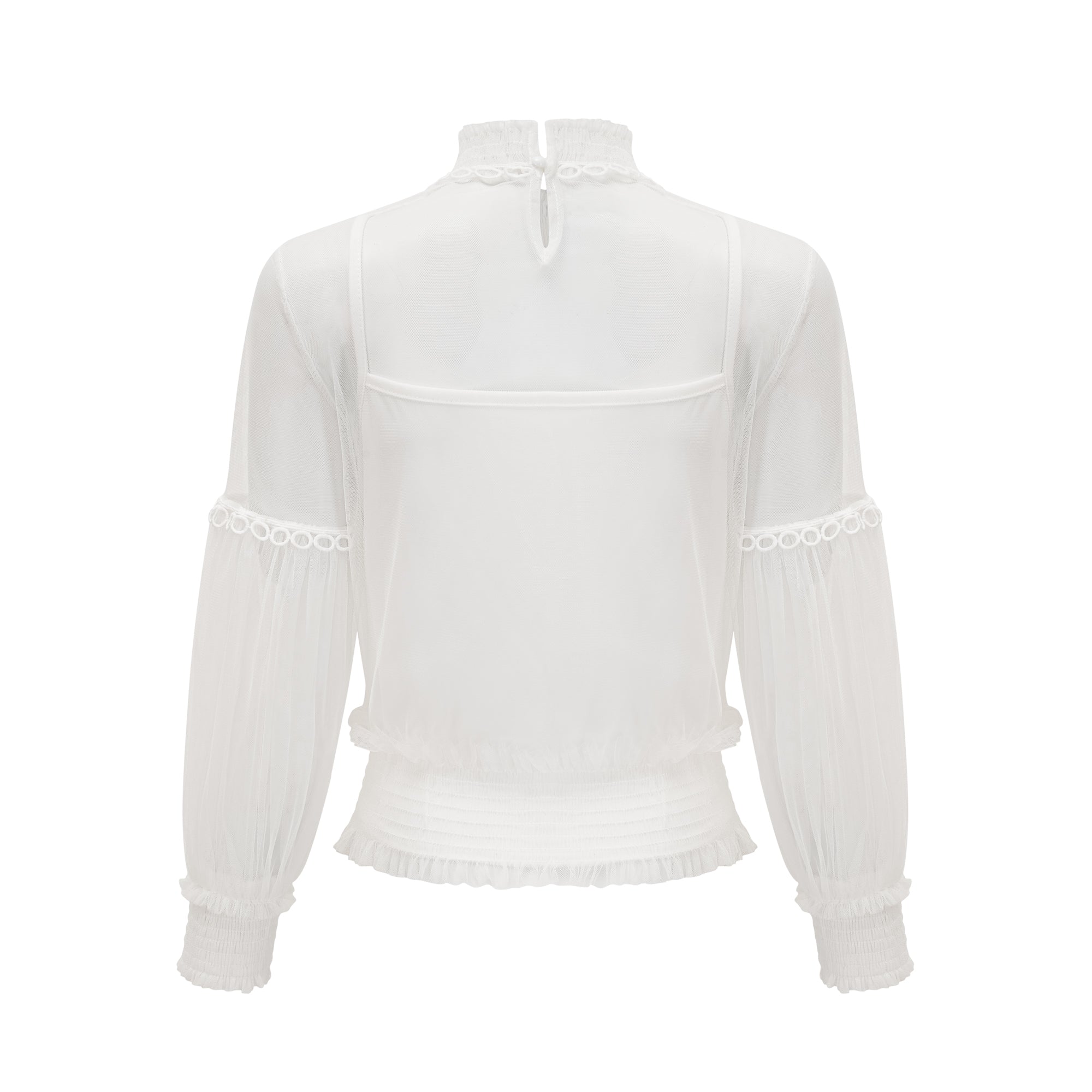 Aiza Çiçekli Yarı Transparan Üst