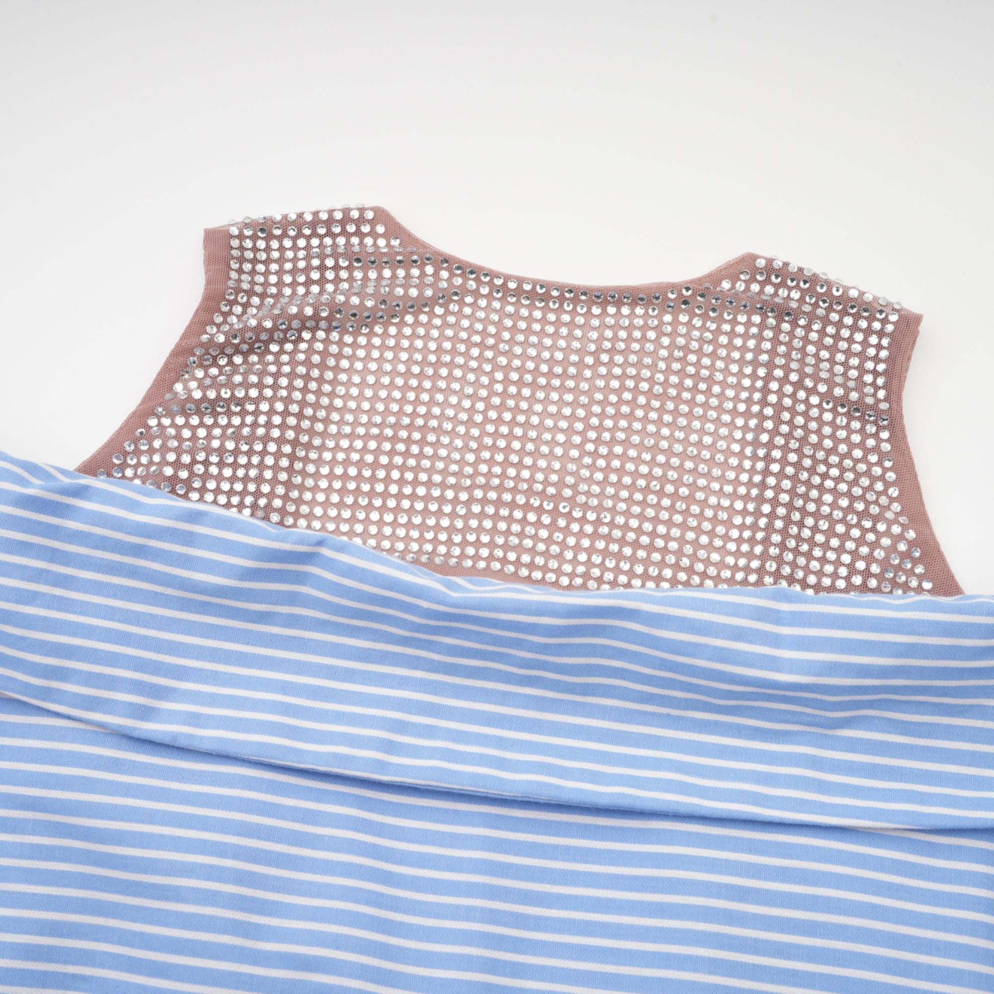 Agathe Katlı Çizgili Gömlek Elbise