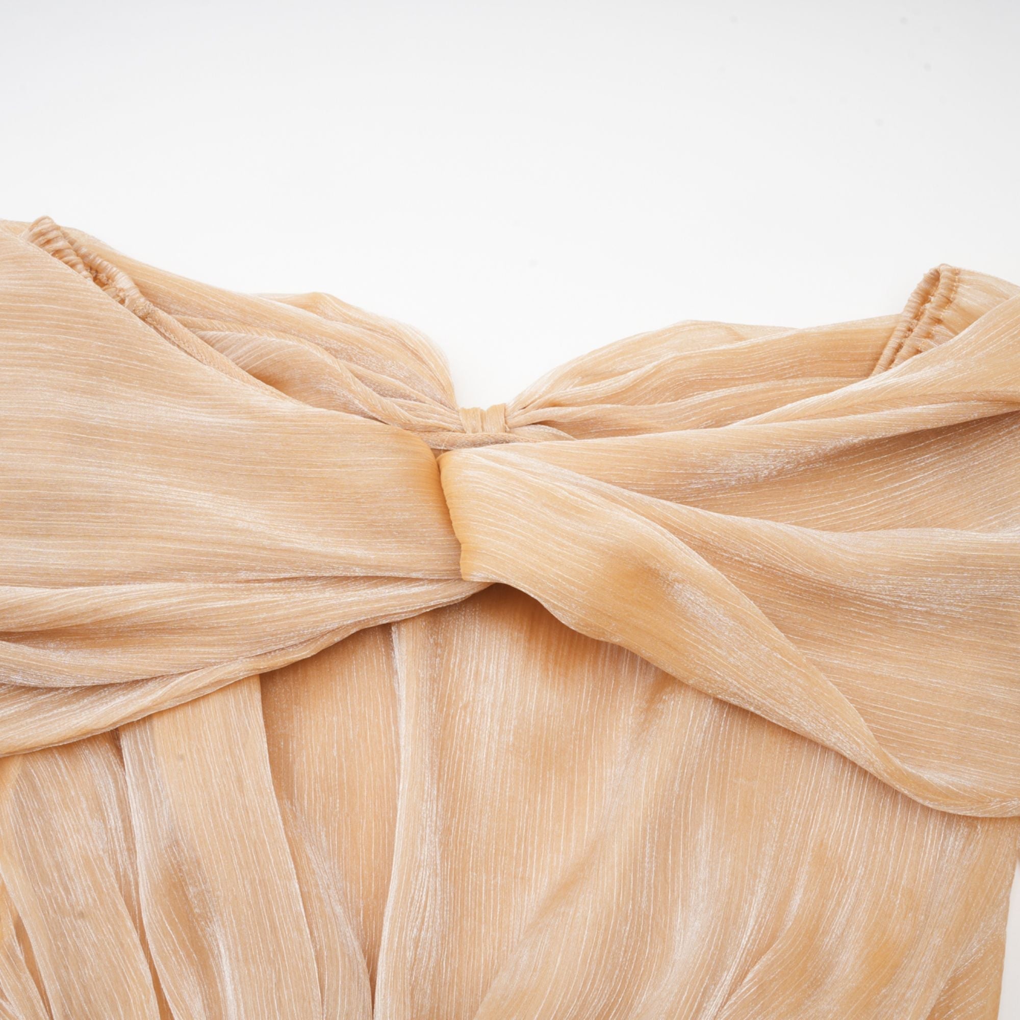 Adelina Altın Kristal Süslemeli Panelli Mini Elbise