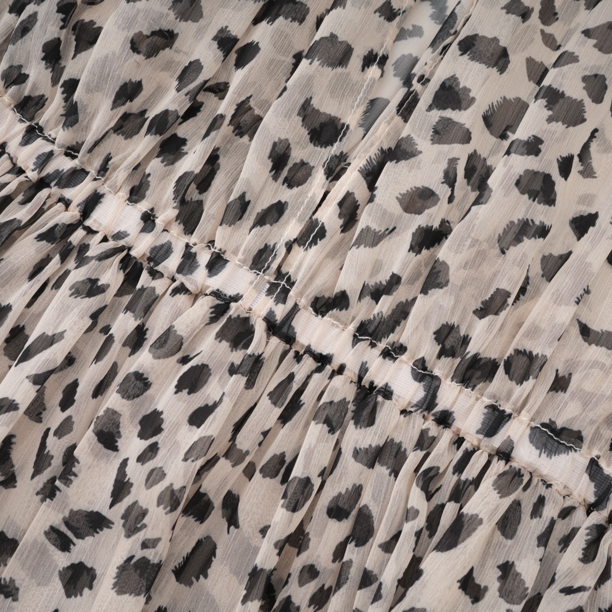 Adèle Kolsuz Leopar Desenli Midi Elbise