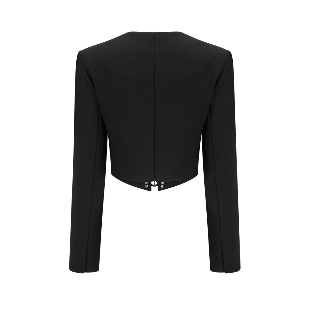 Amia Bağcıklı Kısa Ceket