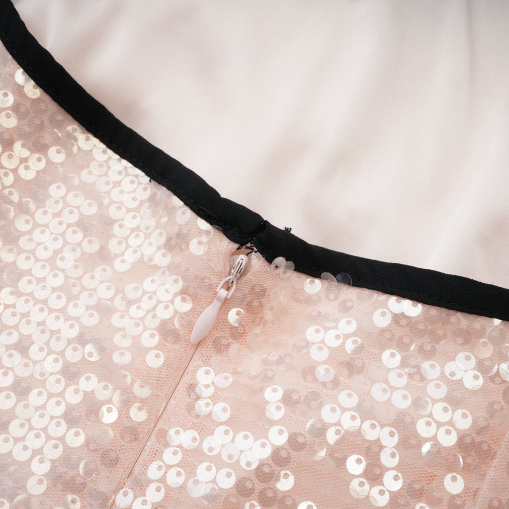 Artemis Çiçek Aplikeli Pullu Mini Elbise