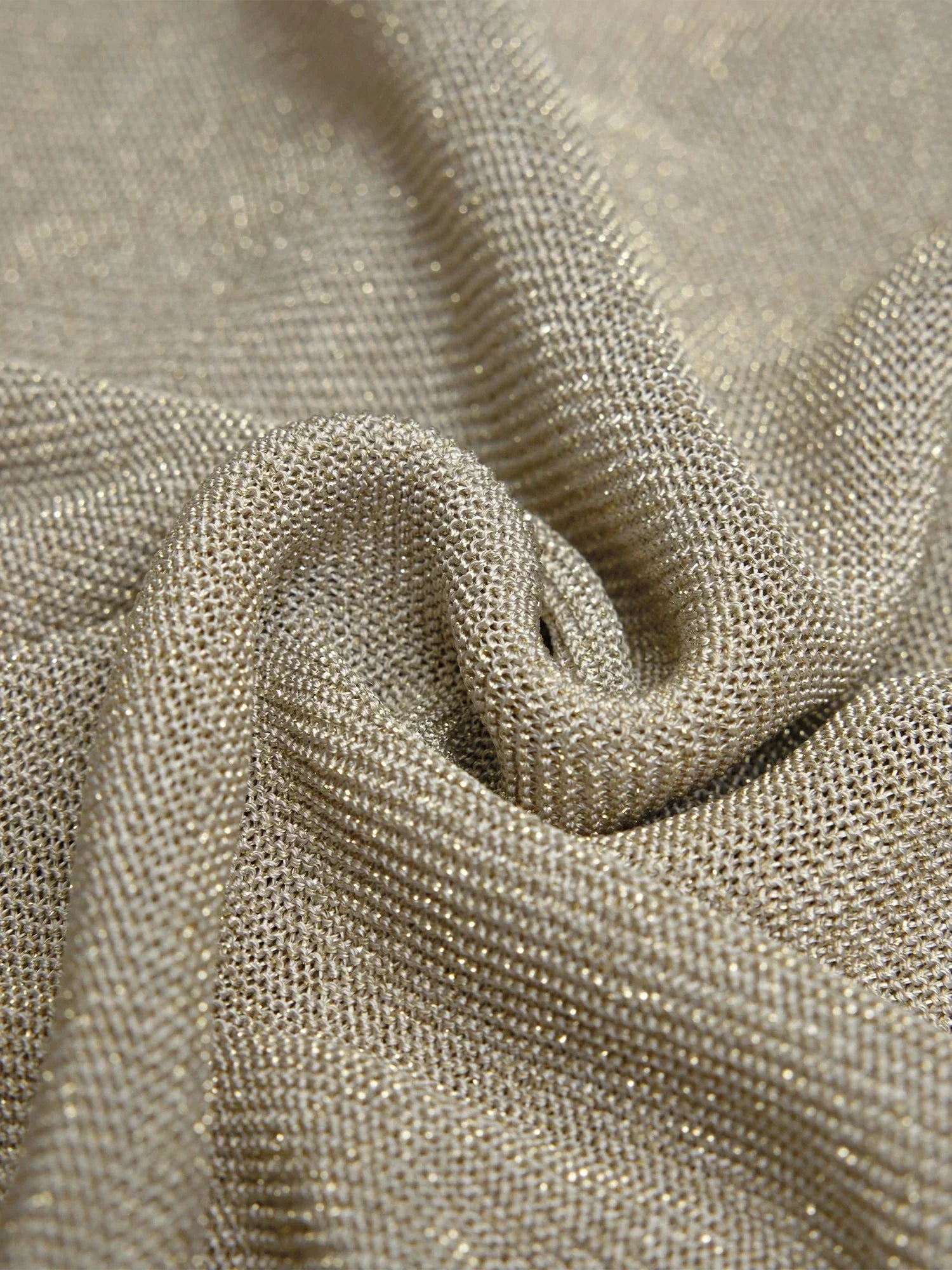 Altın Gümüş İplik Kısa Kollu Üst