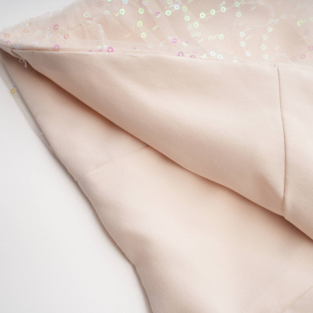 Aibhilín Beyaz Kristal Süslemeli Mini Elbise